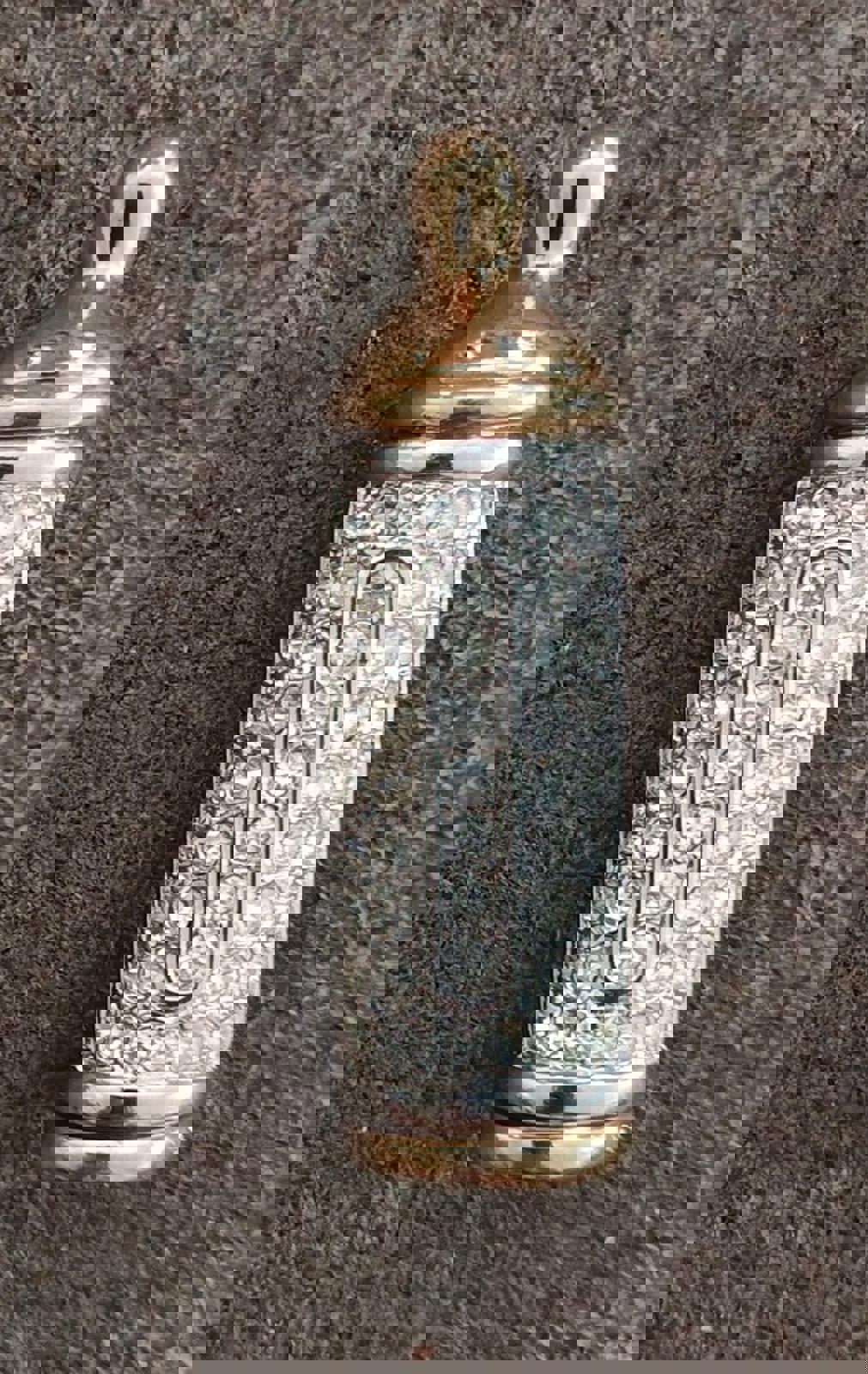 Beautiful Rare Signed Swarovski Baby Bottle Gold Tone Brooch Pin