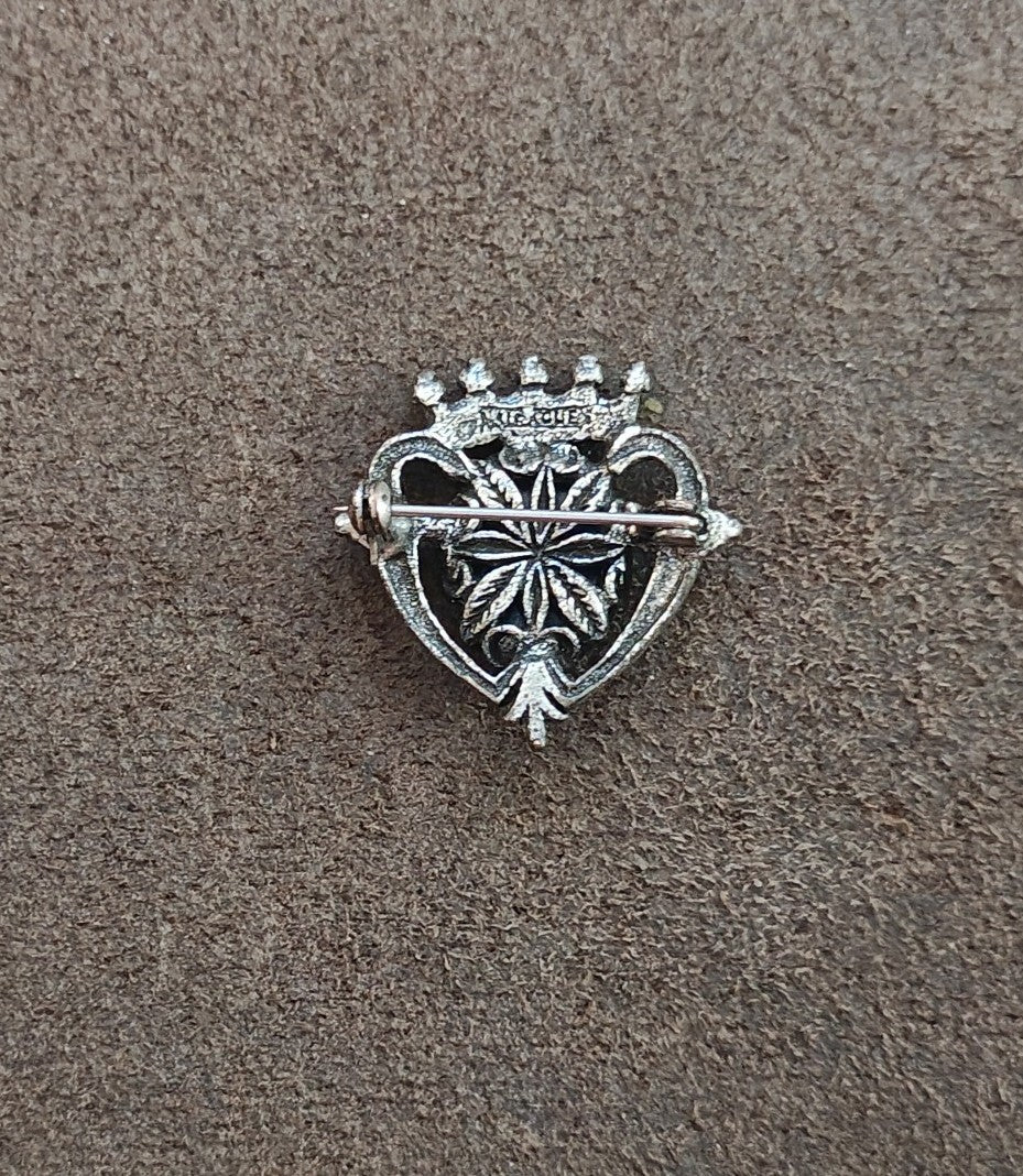1960s/70s Signed Miracle Scottish Luckenbooth Coronet Heart  Brooch