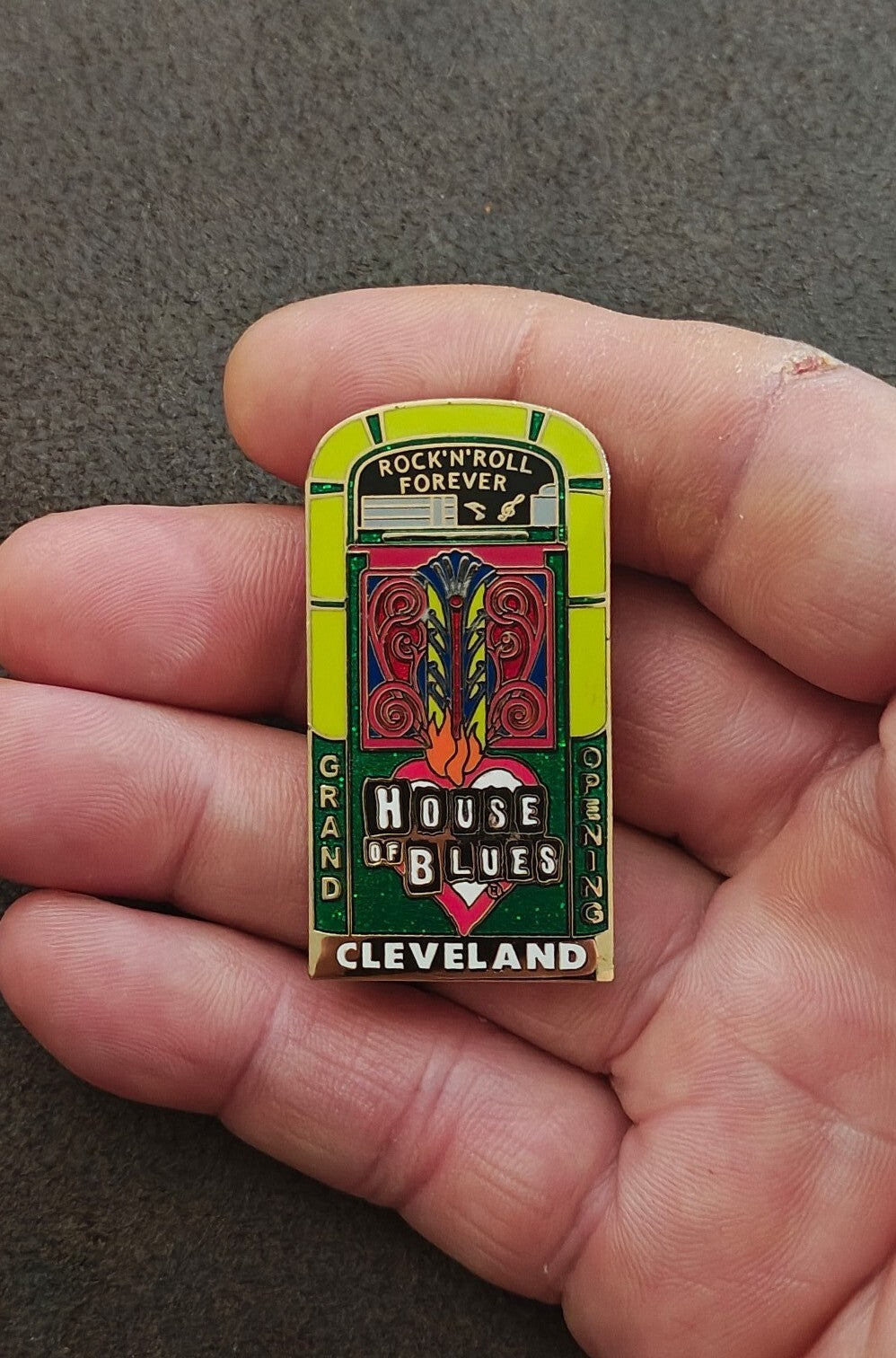 2004 Official Commemorative House of Blues Cleveland Grand Opening Gold Tone Pin