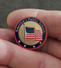 1980s America's Public Schools" Gold Tone Enamel Pin