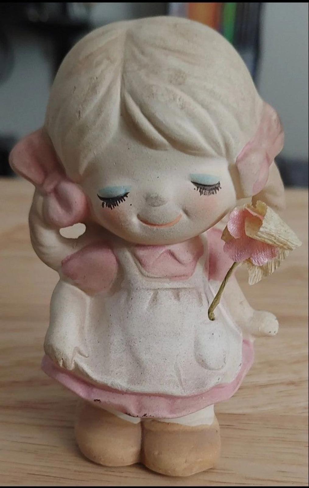 1970’s Vintage UCTCI Girl Stoneware Figurine Japan