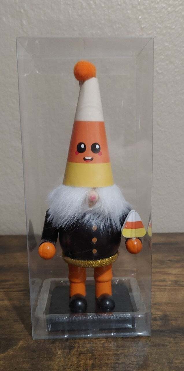 Halloween Acorn Gnome 9" Wooden Figure