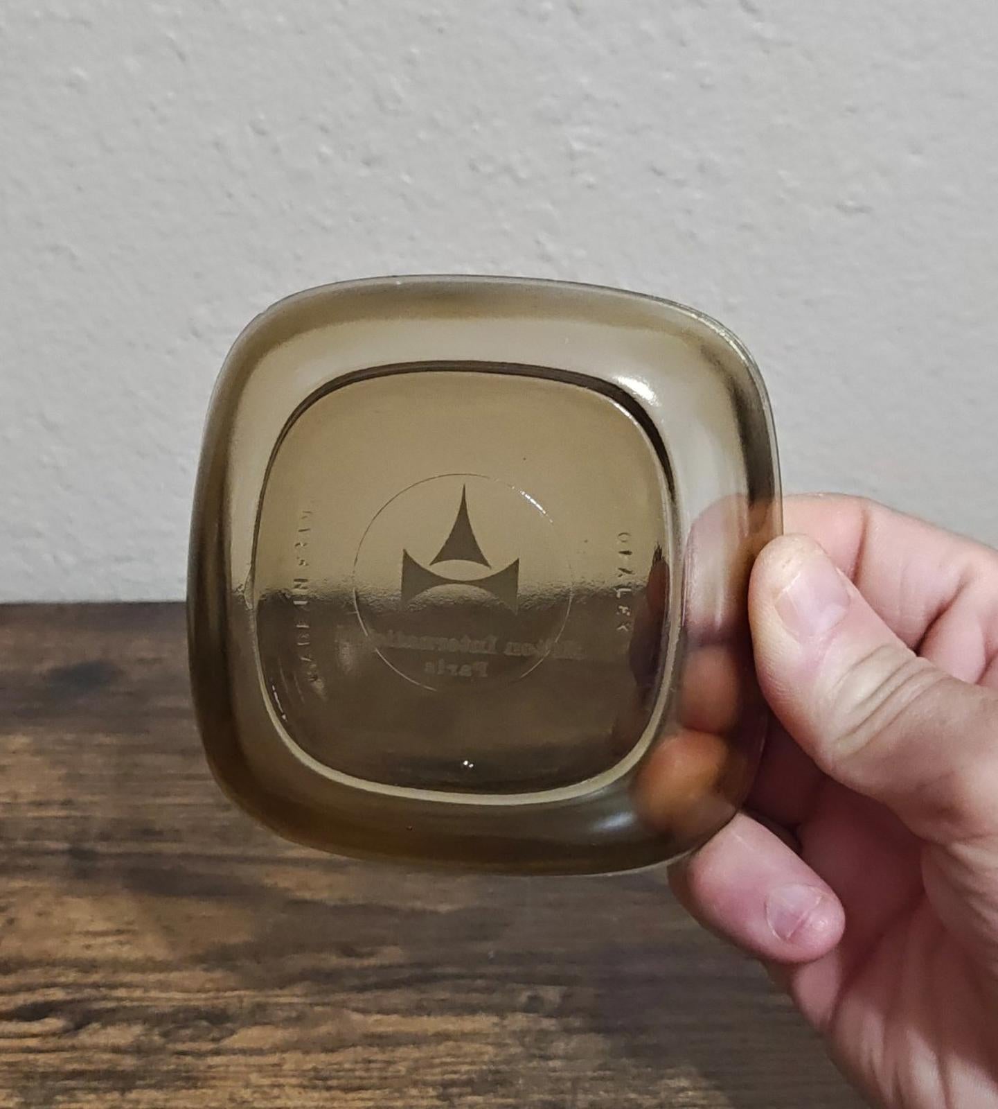 1964 Hilton International Paris Hotel Smoked Glass Ashtray