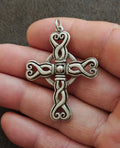 1980s/90s R.E. Piland Sterling Silver Celtic Cross Pendant Early Maker Mark REP