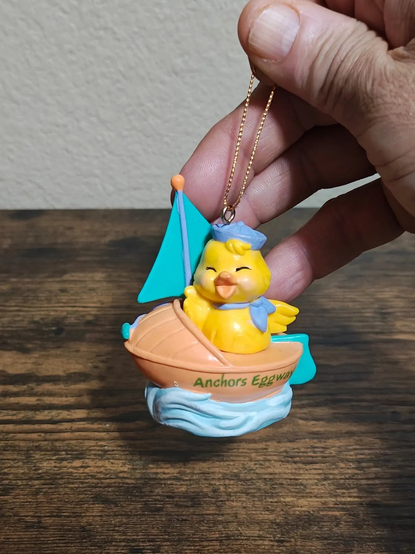 1980s Avon Gift Collection Easter  Eggspressions Sailboat Ornament