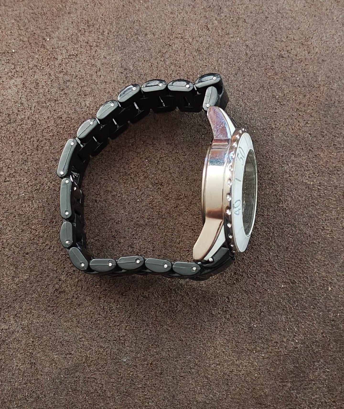 1990s Lane Bryant Quartz Ladies Watch With Black Dial Black Band