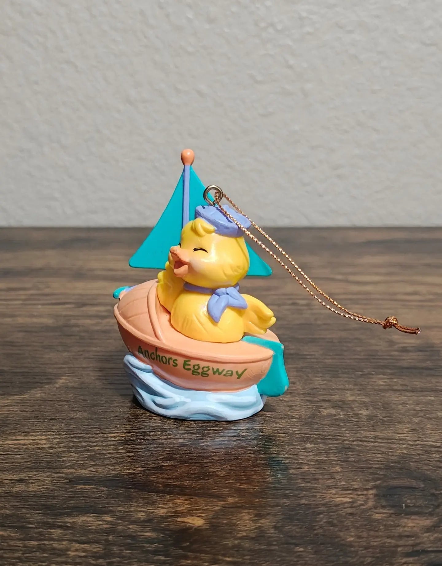 1980s Avon Gift Collection Easter  Eggspressions Sailboat Ornament