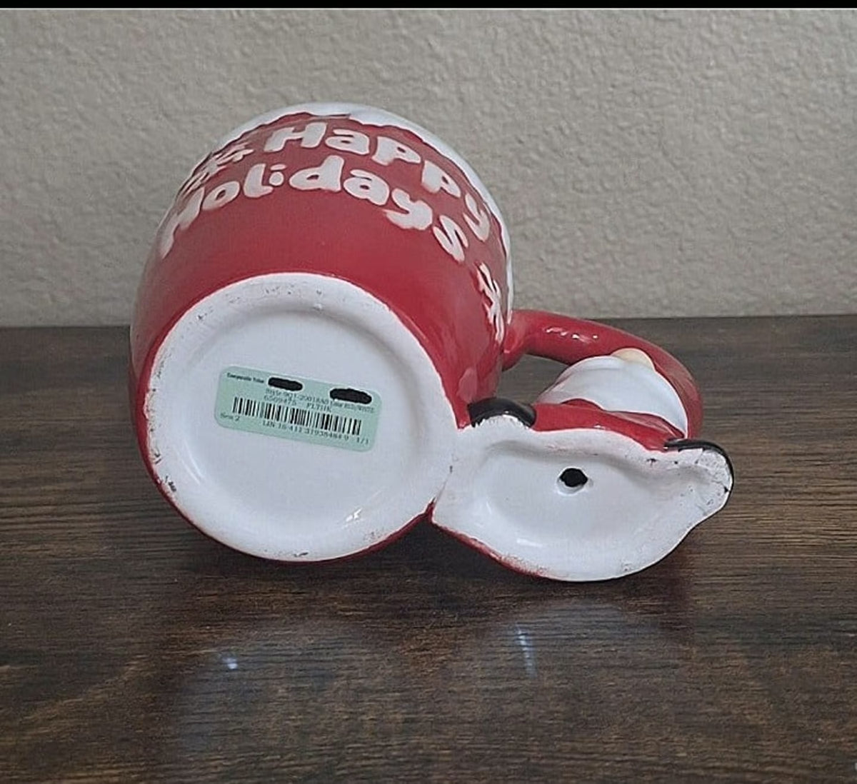 Happy Holidays Gnome 16 oz Ceramic Red Mug