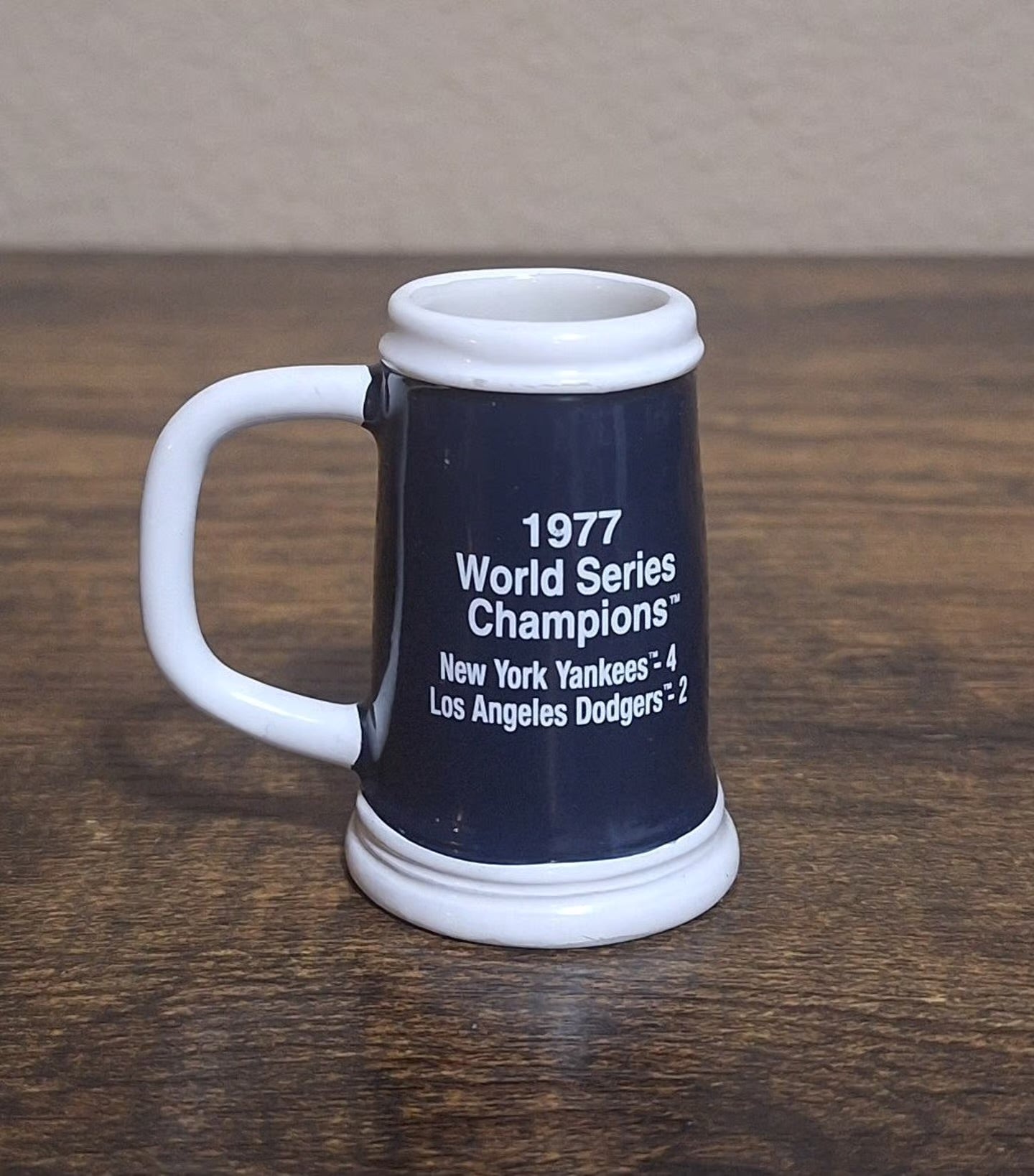 New York Yankees 1977 World Series Champions Decorative Miniature Mug.