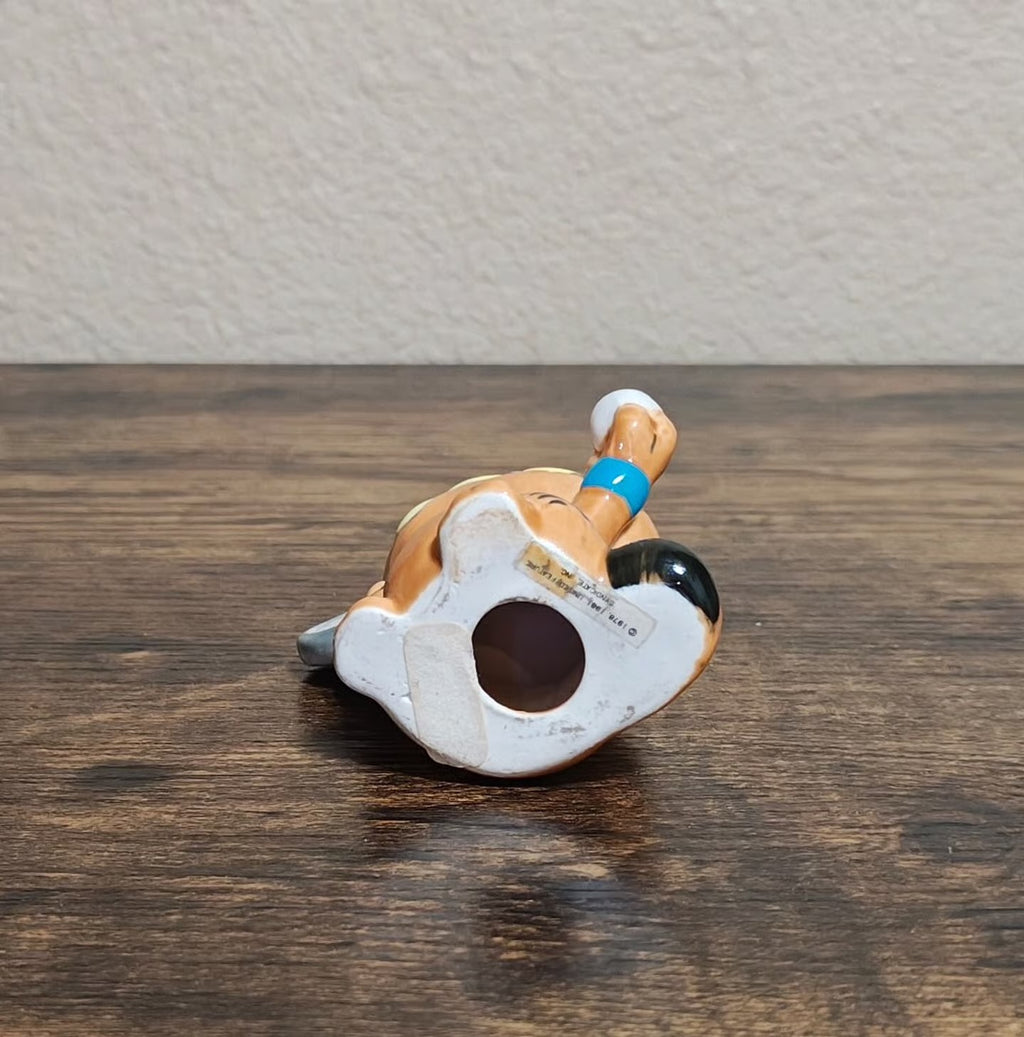 1981 Vintage Enesco Ceramic Garfield  Tennis Player Figurine