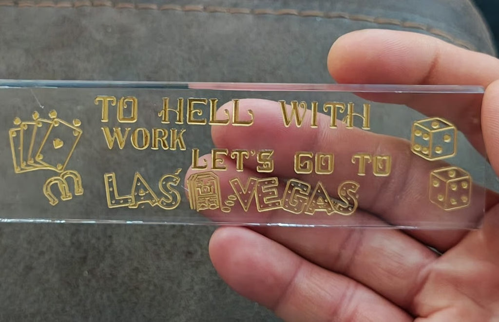 1980s Las Vegas To Hell with work Souvenir Keychain