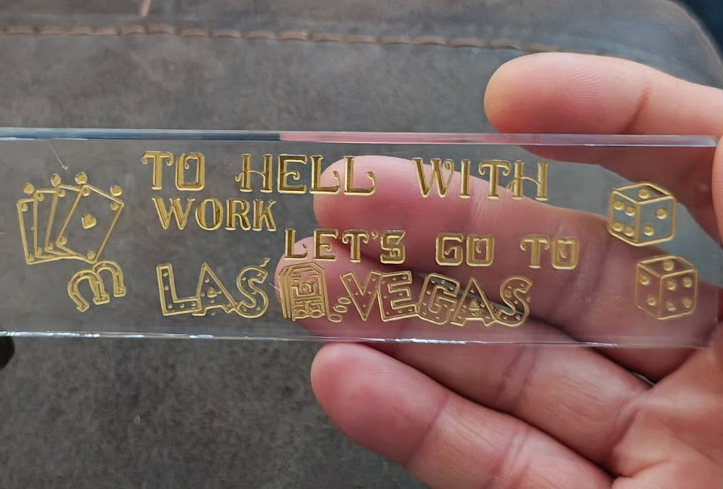 1980s Las Vegas To Hell with work Souvenir Keychain