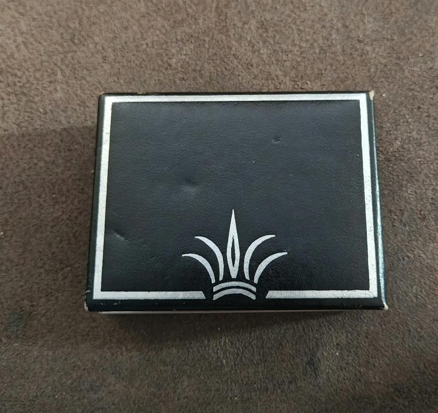 1960/70’s Swank Feather Motif Silver-tone metal cufflinks and tie bar set