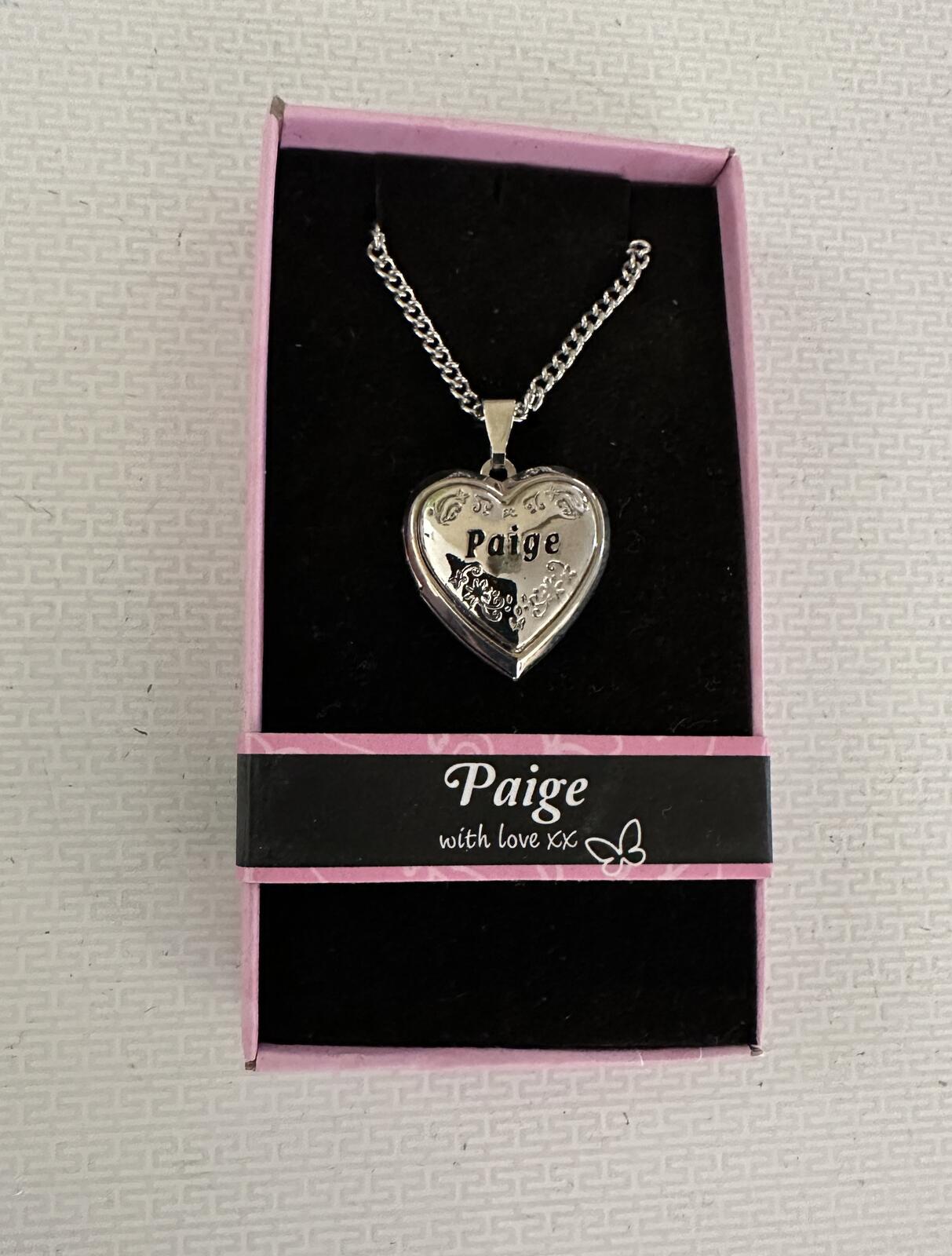 Love Lockets Silver tone Engraved Paige Necklace