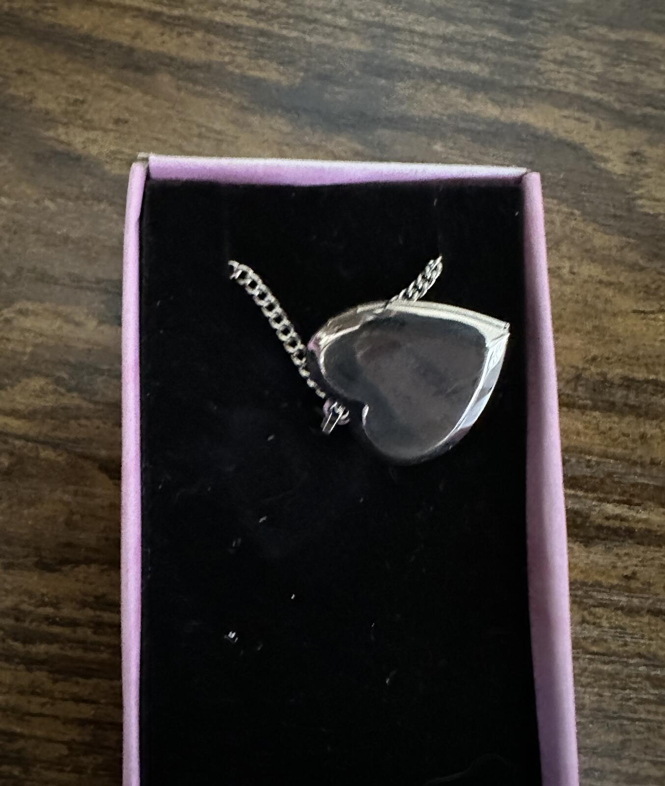 Love Lockets Silver tone Engraved Mejores Amigos Necklace