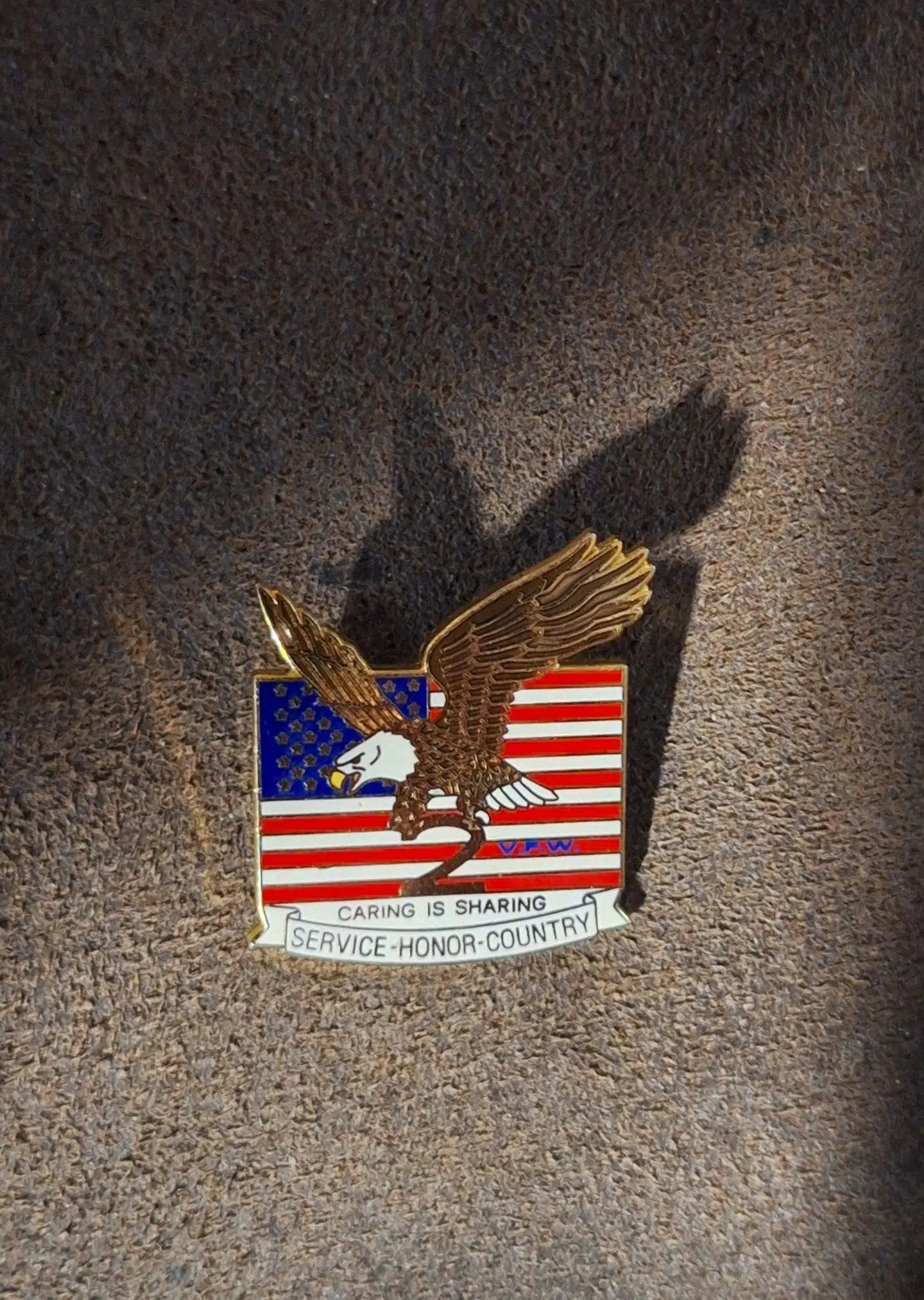 Military Caring Is Sharing Service Honor Country Flag Pin
