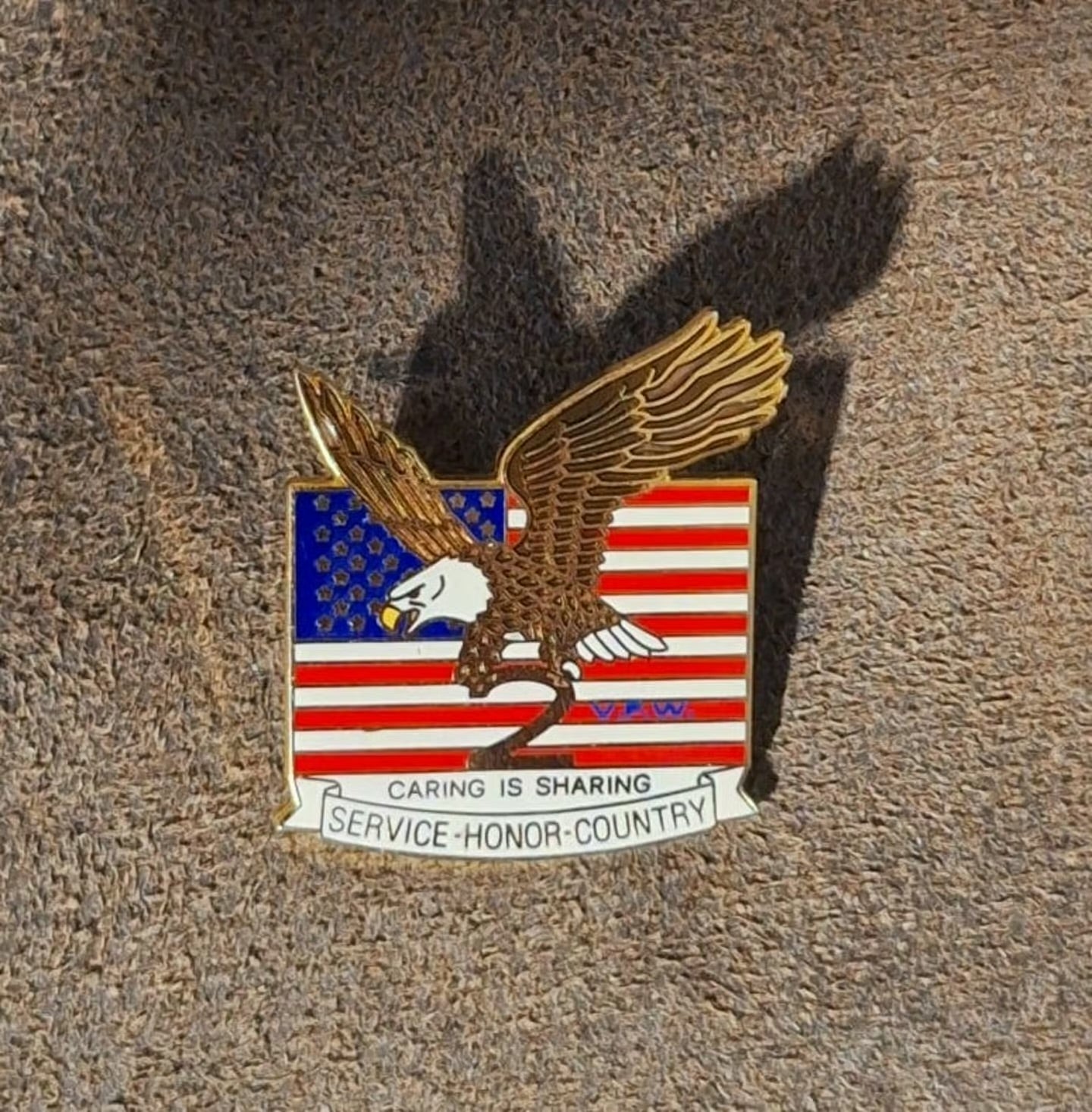 Military Caring Is Sharing Service Honor Country Flag Pin