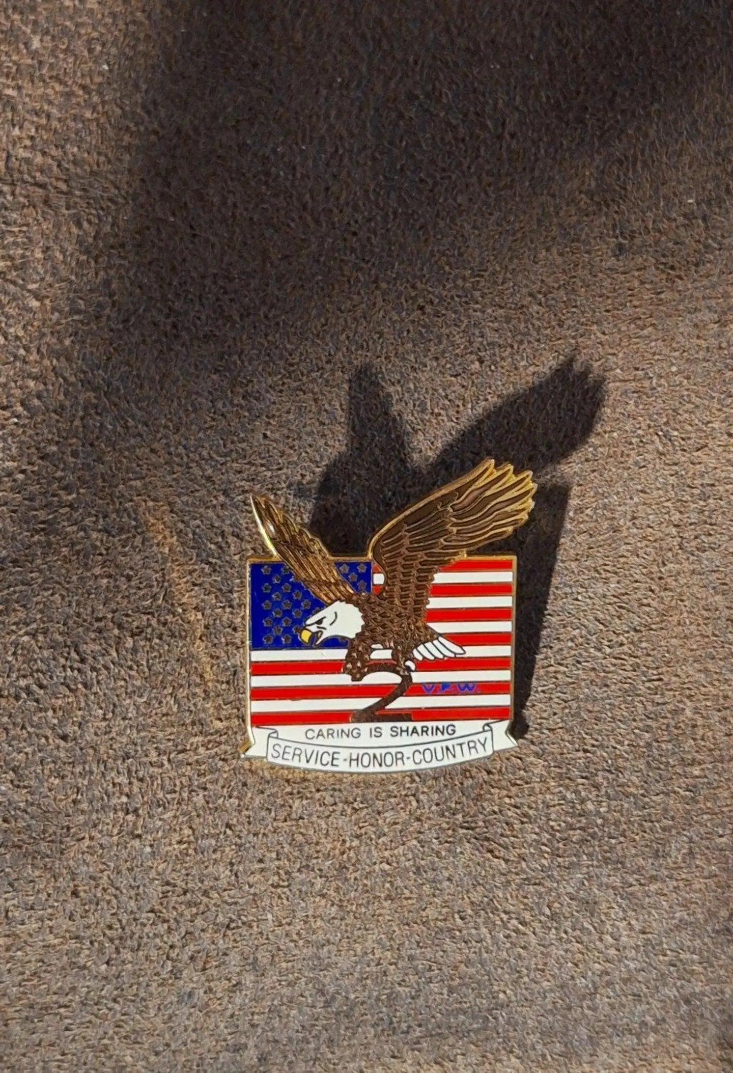 Military Caring Is Sharing Service Honor Country Flag Pin