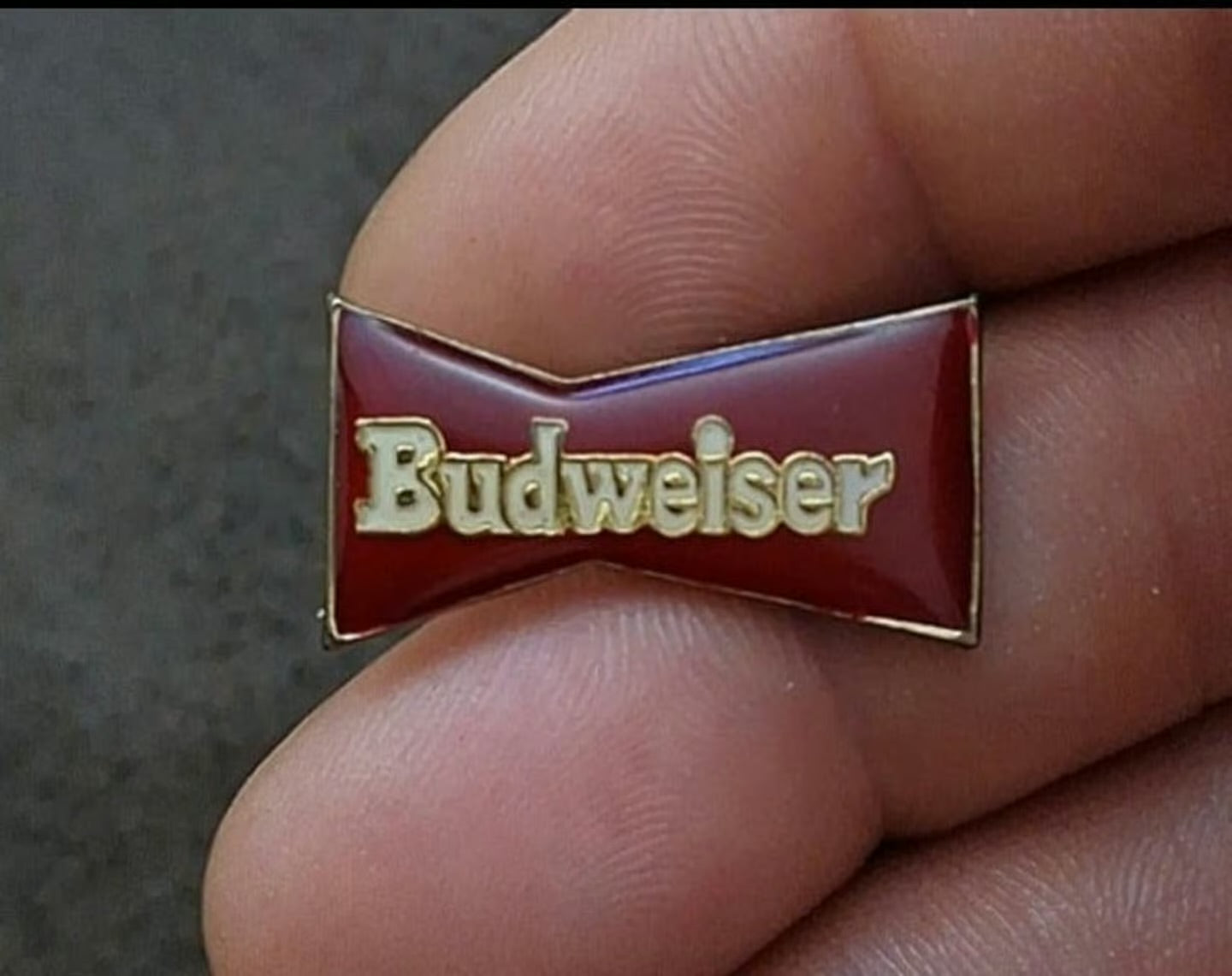 1980s Budweiser King of Beers Bow Tie Pin