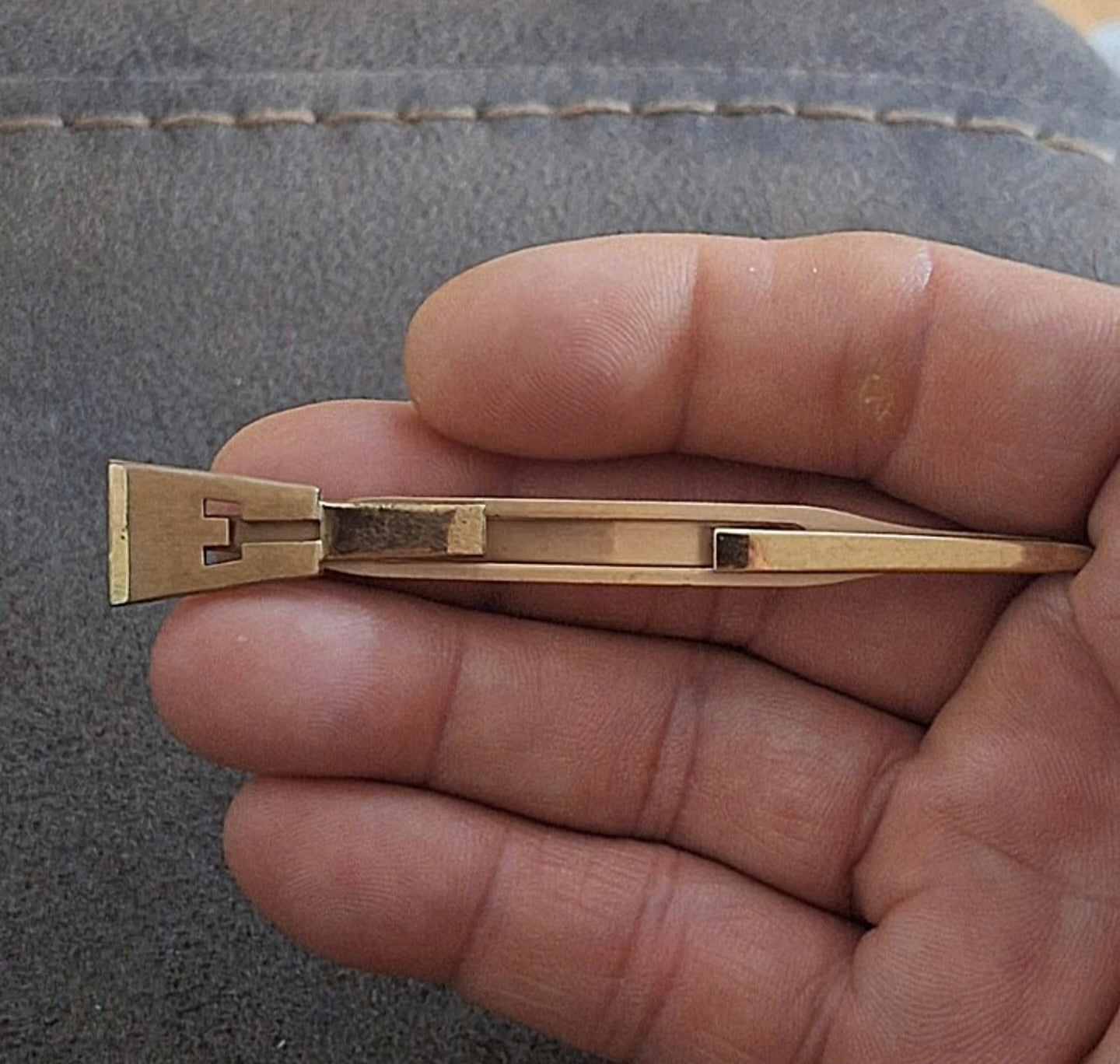 1960’s Swank Monogram Initial Letter "E" Sword Tie Clip Bar