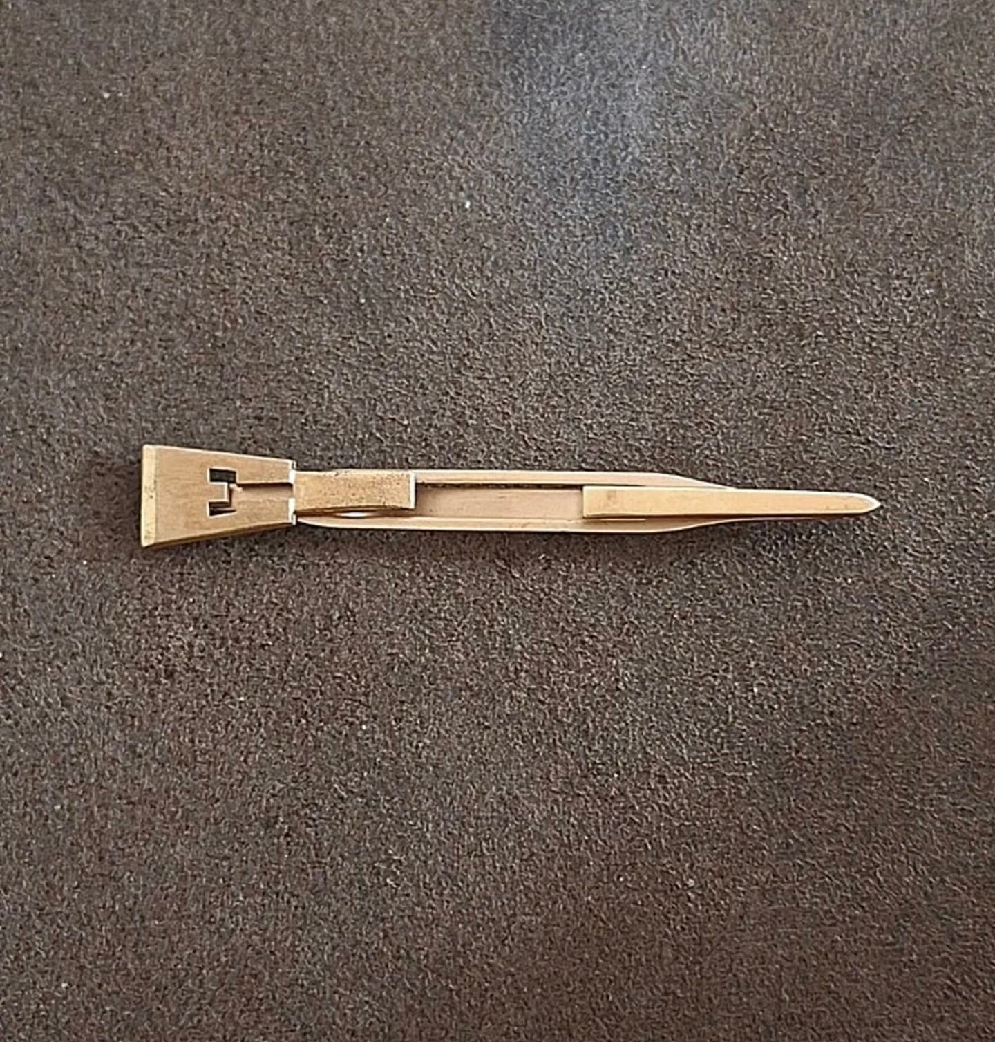 1960’s Swank Monogram Initial Letter "E" Sword Tie Clip Bar