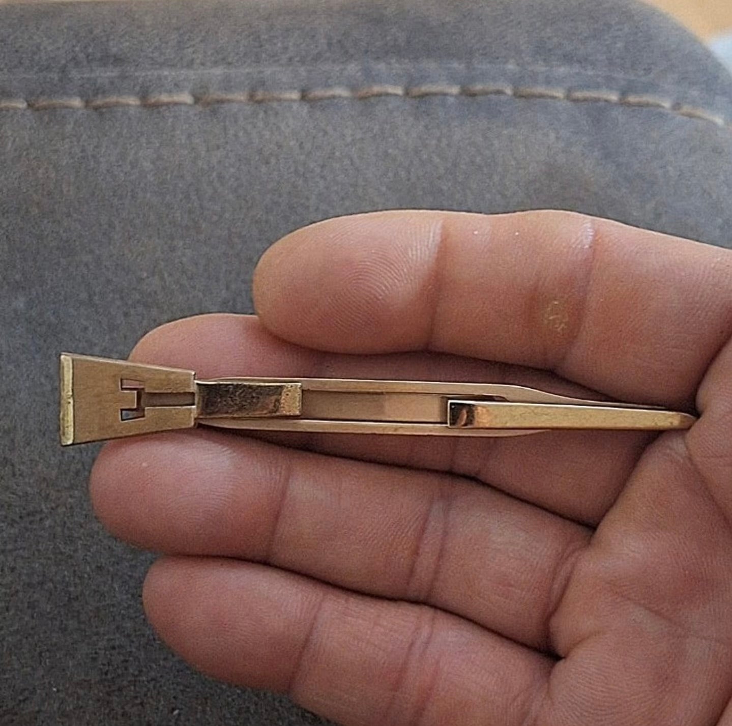 1960’s Swank Monogram Initial Letter "E" Sword Tie Clip Bar