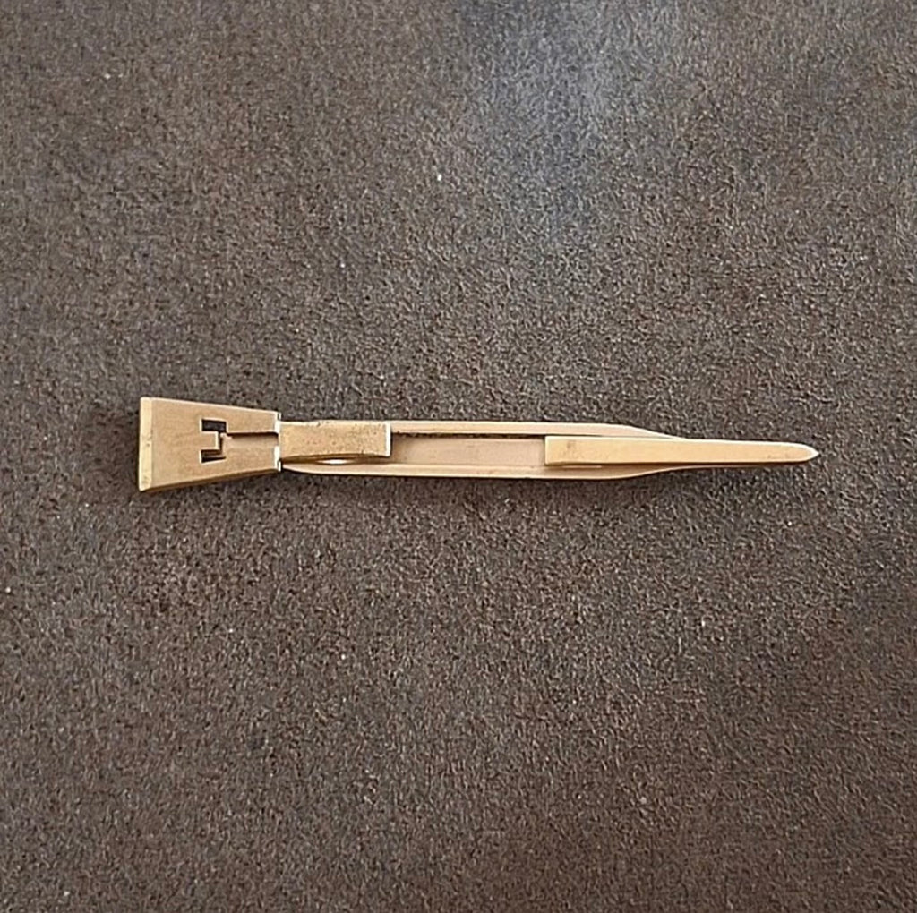 1960’s Swank Monogram Initial Letter "E" Sword Tie Clip Bar