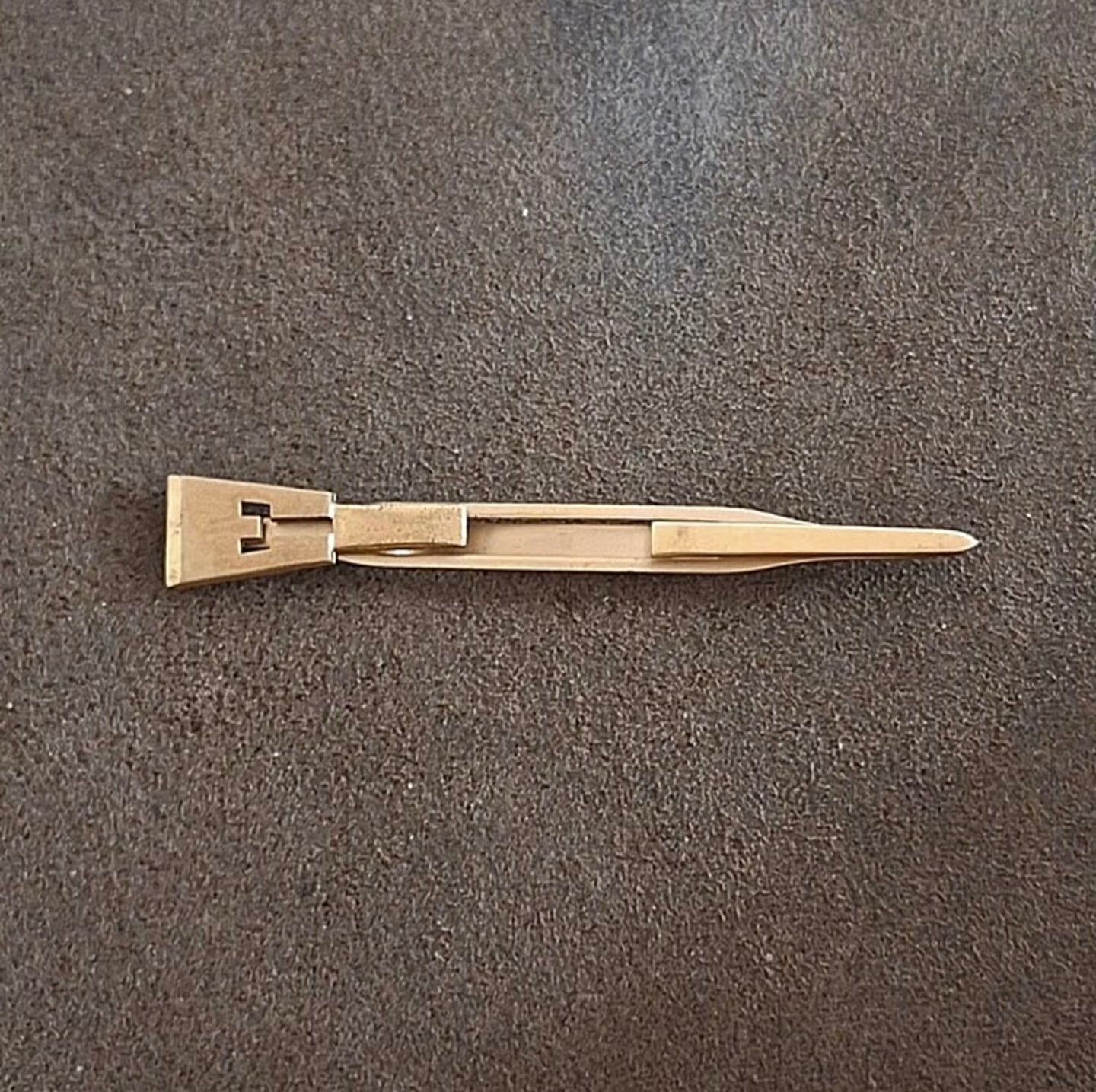 1960’s Swank Monogram Initial Letter "E" Sword Tie Clip Bar