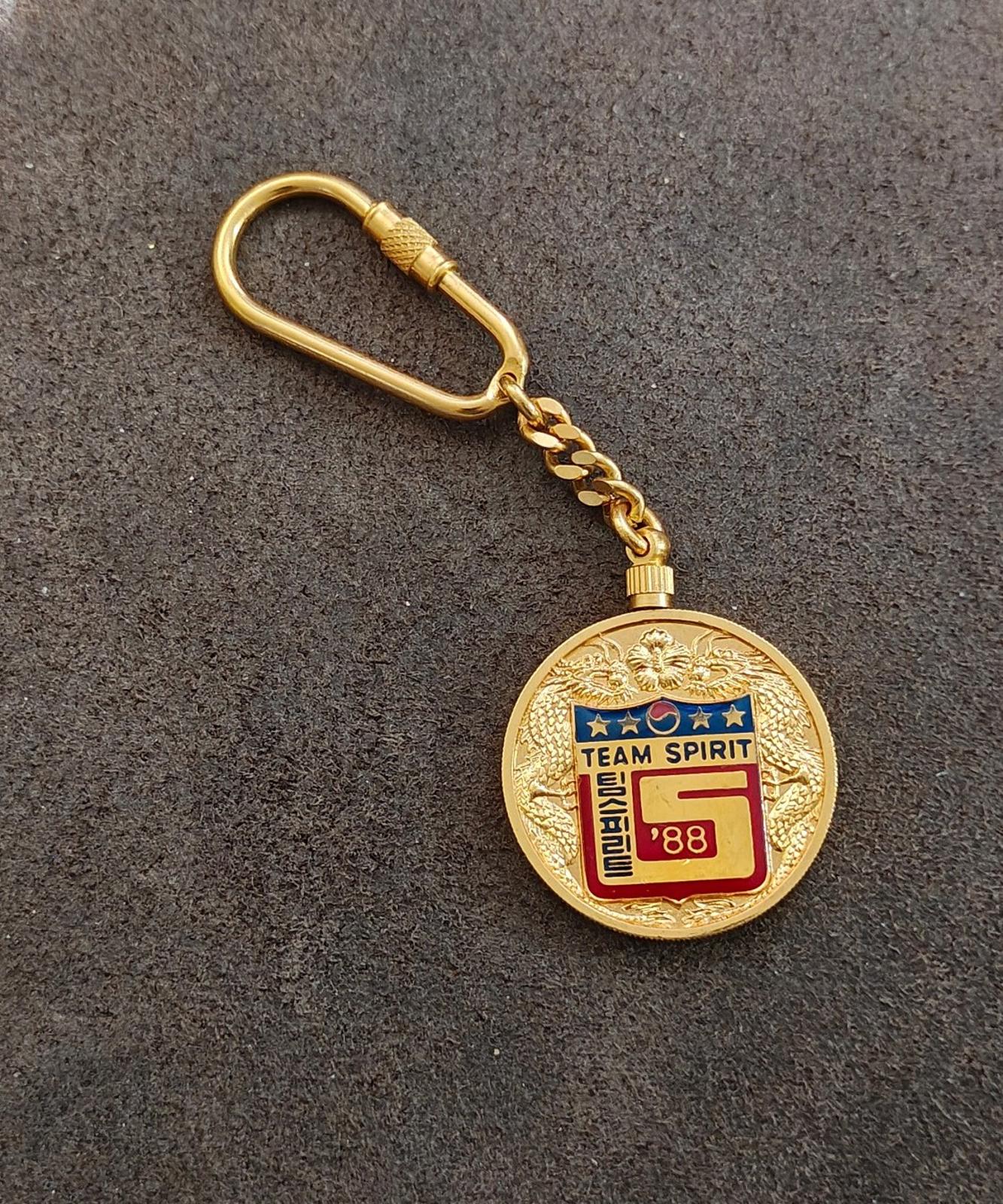1988 Team Spirit Military Keychain Presented by Pres of Rep of Korea