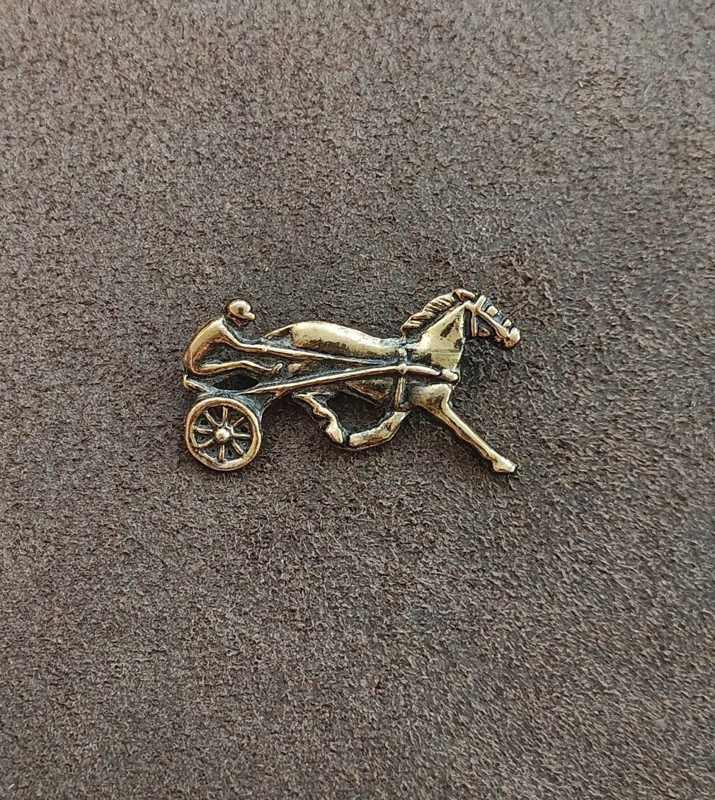1950s/60s Brass Tone Horse & Rider Pin