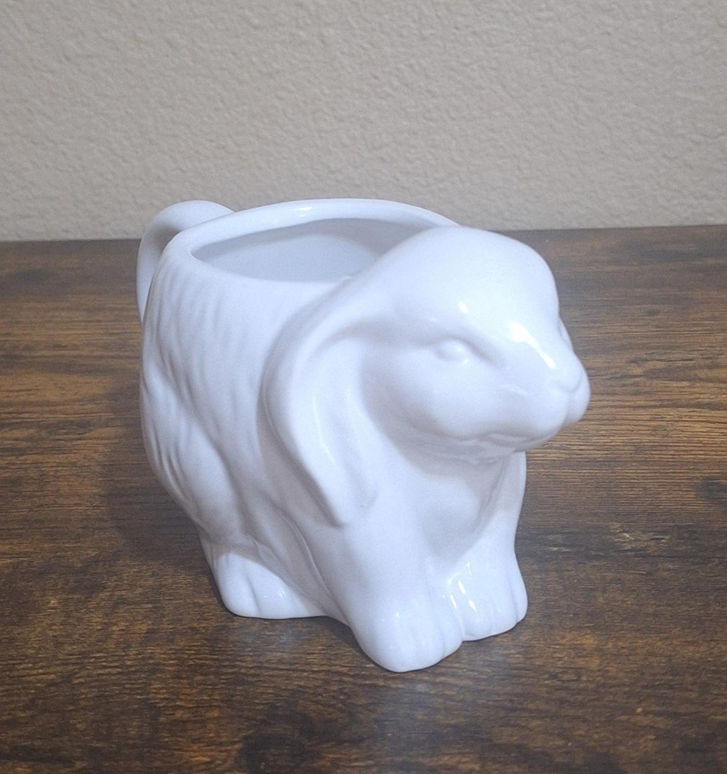 3D Embossed White Bunny Ceramic Mug