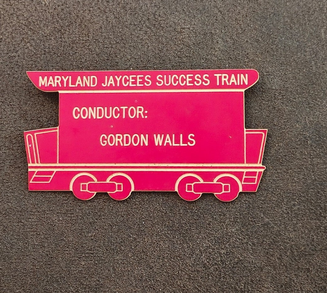 1970s/80s Maryland Jaycees Large Red Plastic Pin