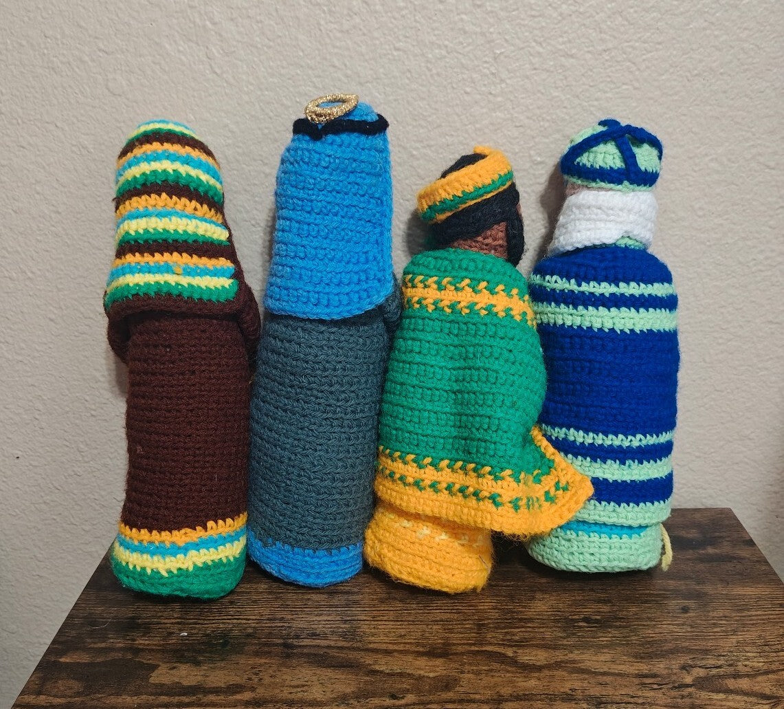 Handmade Crochet Nativity Set 12-Piece Amigurumi Christmas Decor