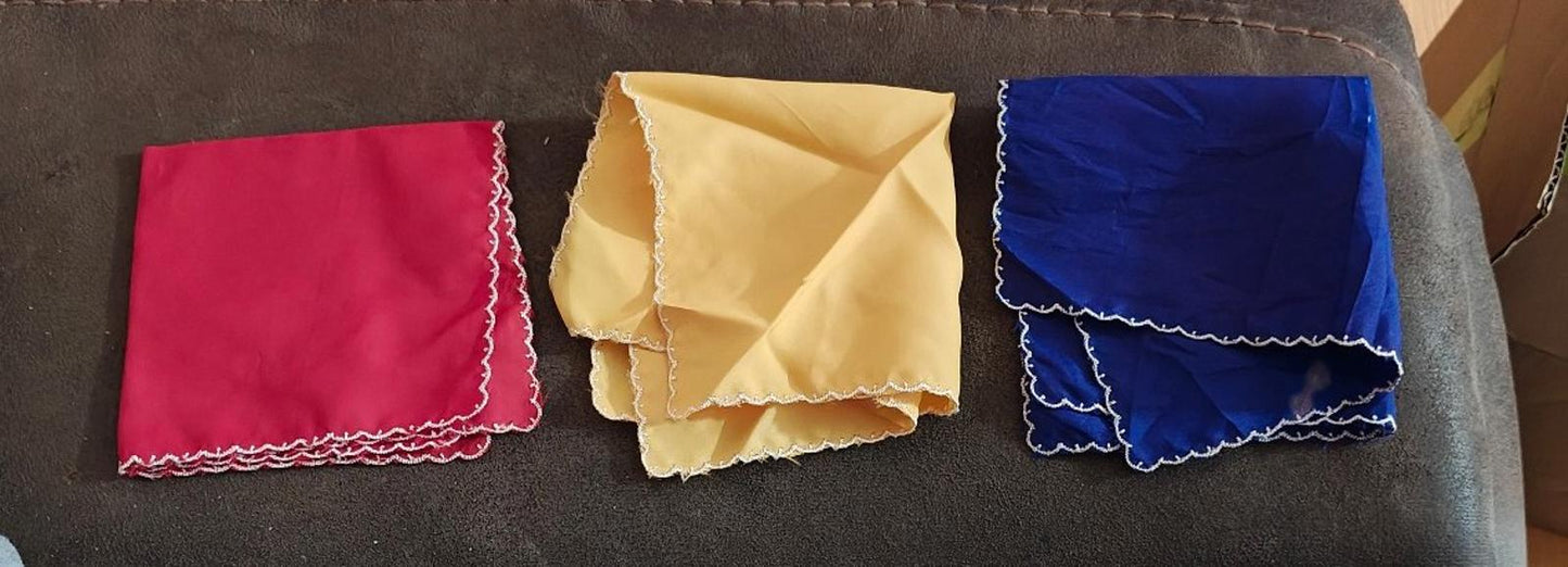 1940s World War 2 Set of Three U.S.A.F. Embroidered Souvenir Handkerchiefs