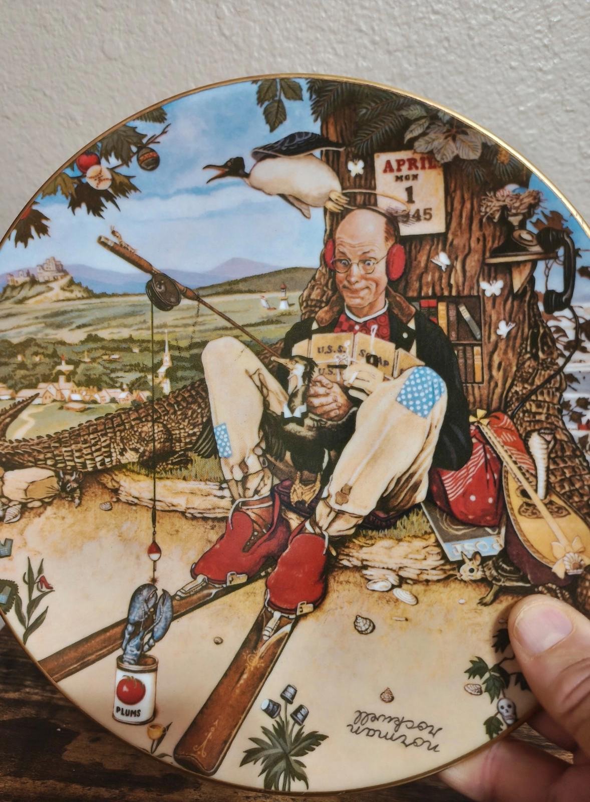 1980's The Ghent Collection Norman Rockwell "April Fool" Collectible Plate