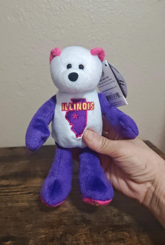 2003 Limited Treasures Illinois State Quarter Bear Collectible Plush