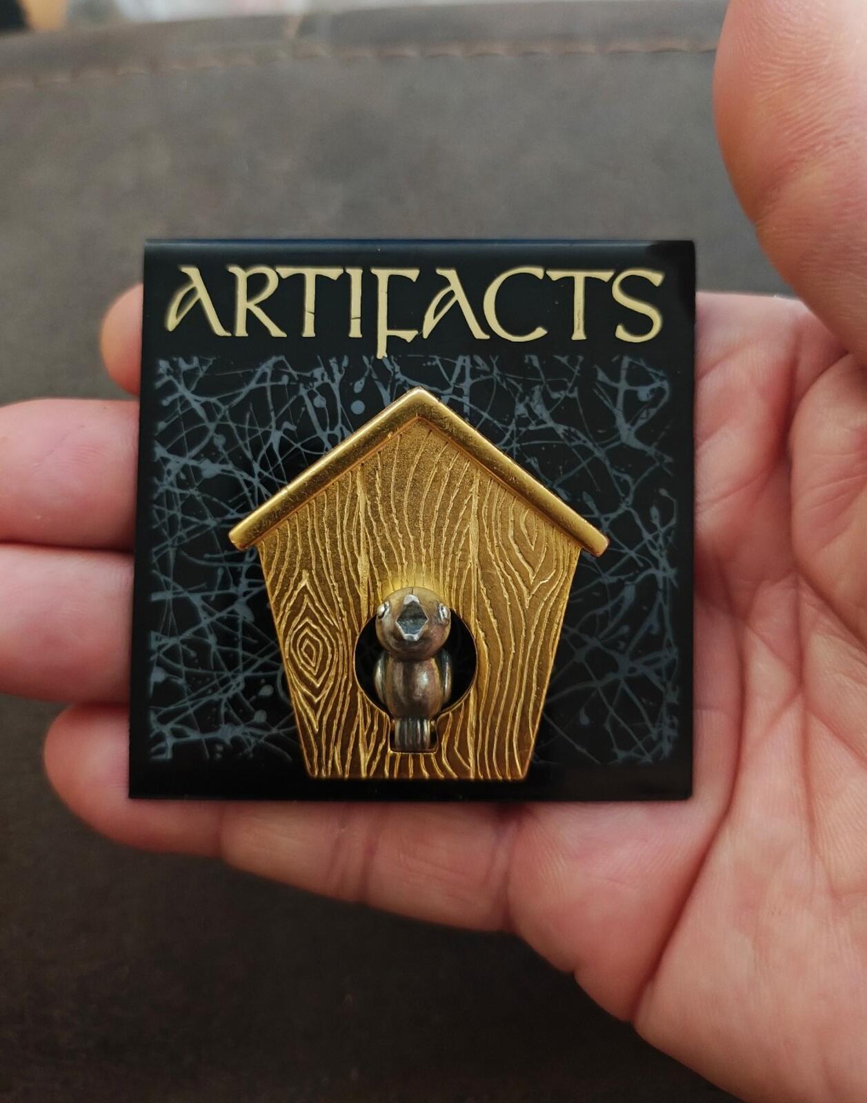 1980s Birdhouse Two Tone Brooch