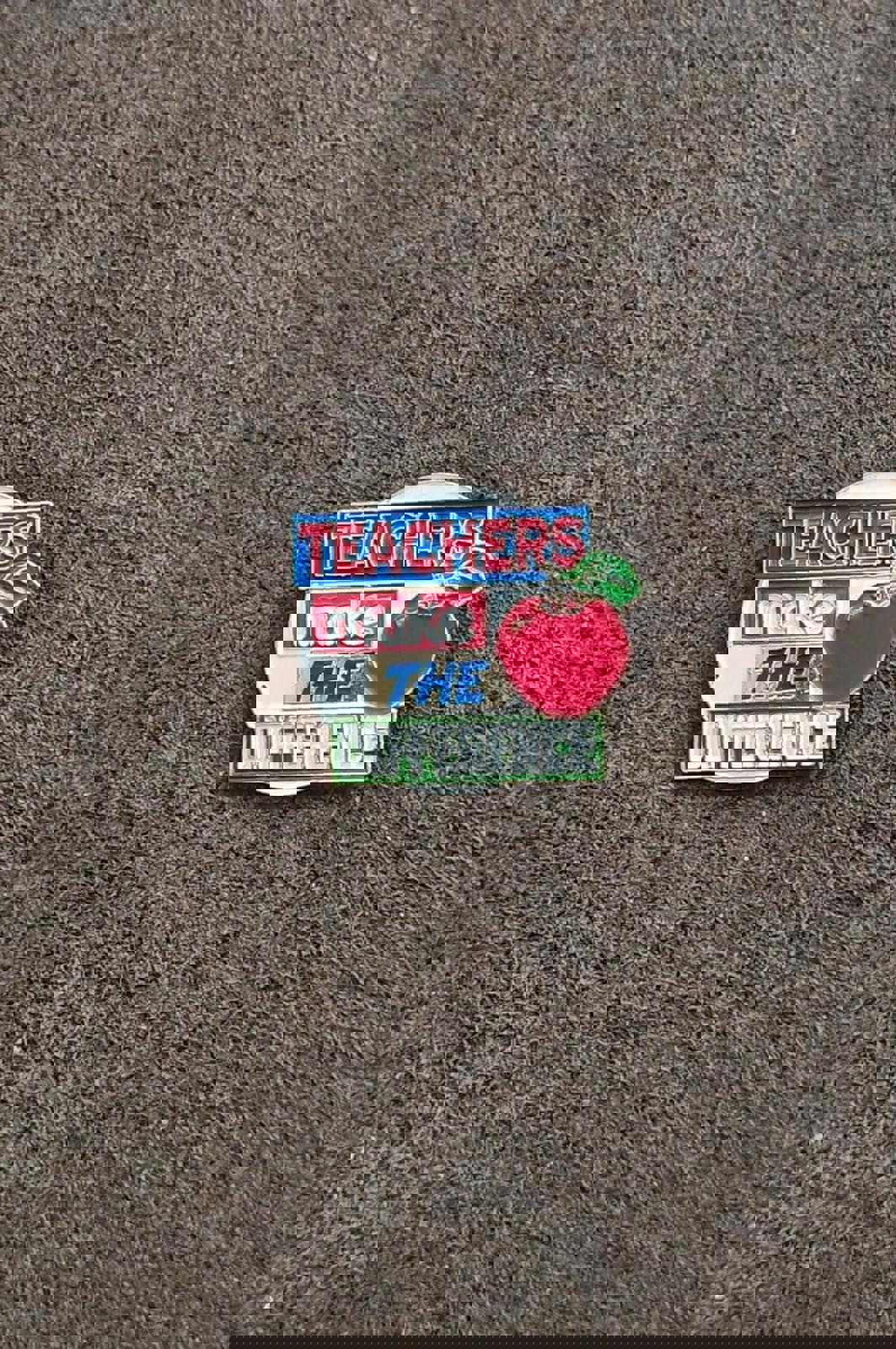 1980's Teachers Make The Difference Gold Tone Enamel Teacher Pin