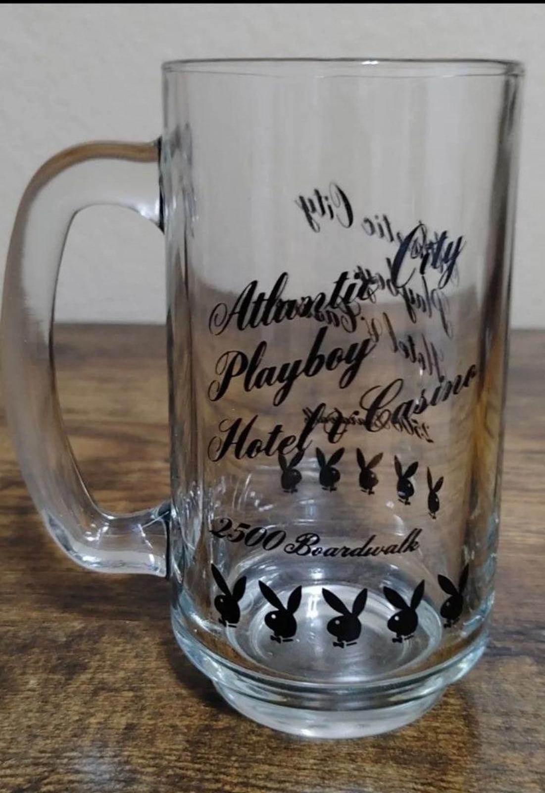 1980's Atlantic City Playboy Hotel And Casino Glass Mug