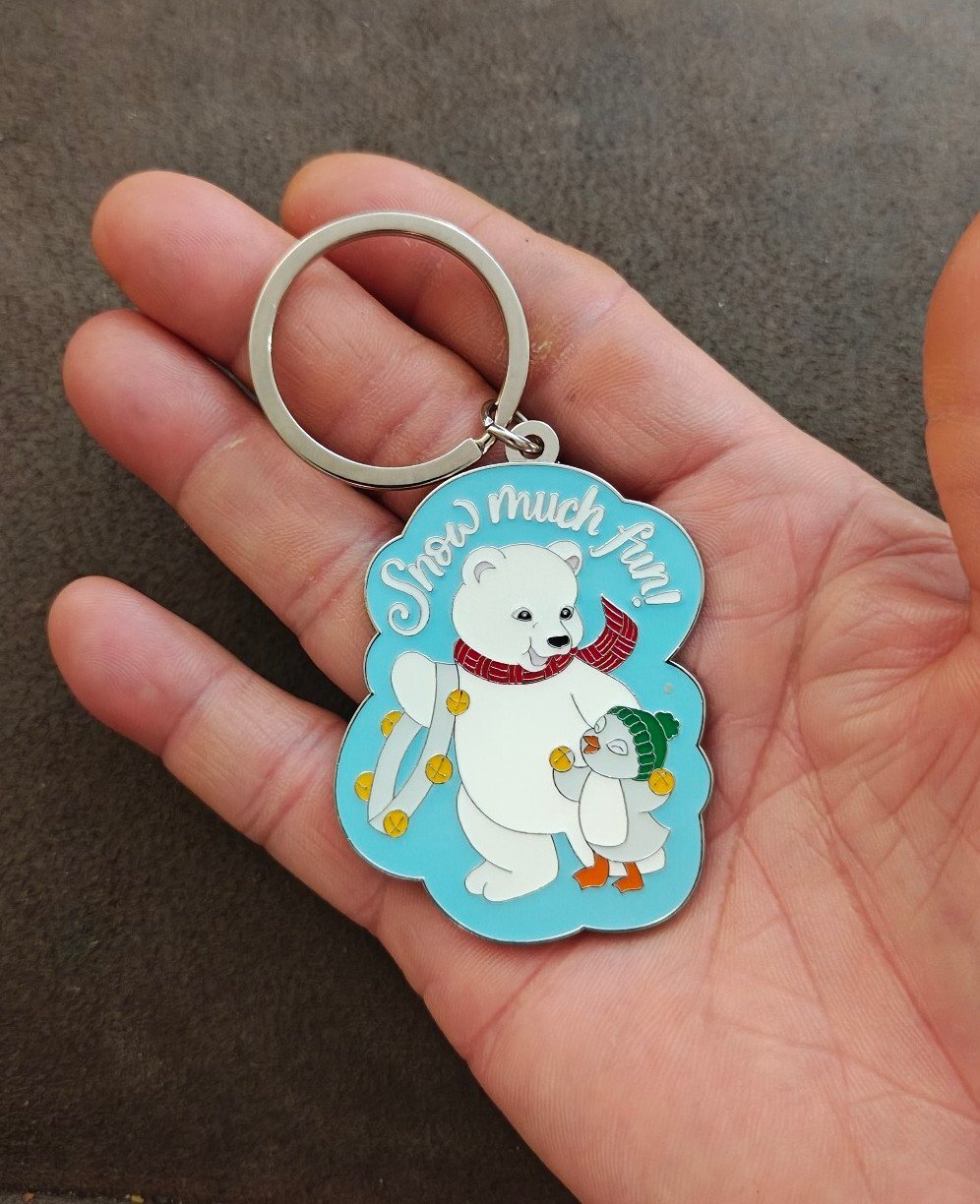 2022 Hallmark "Snow Much Fun" Silver Tone Enamel Pin