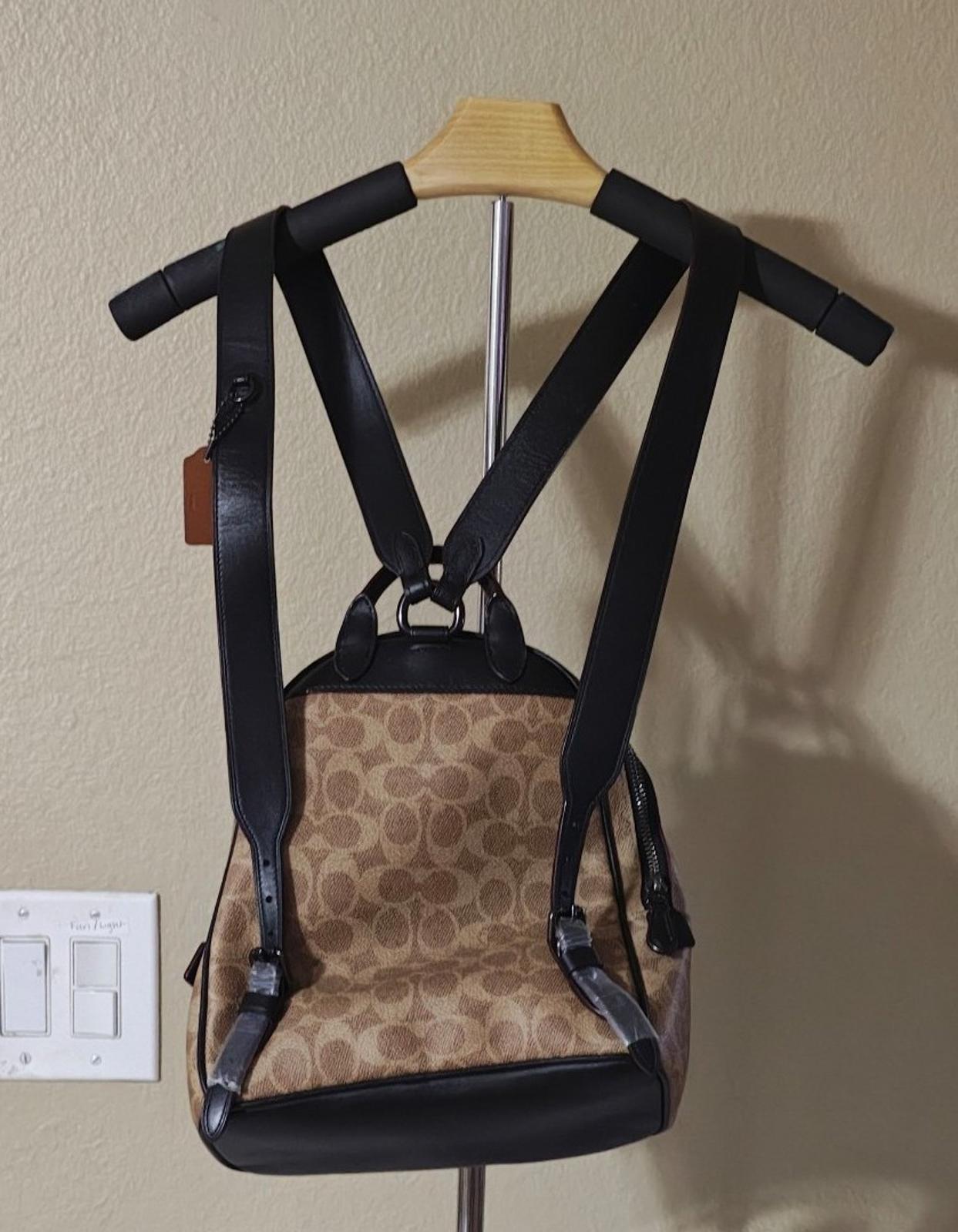 Disney X Coach Carrie Backpack 23 In Signature Canvas With Patches