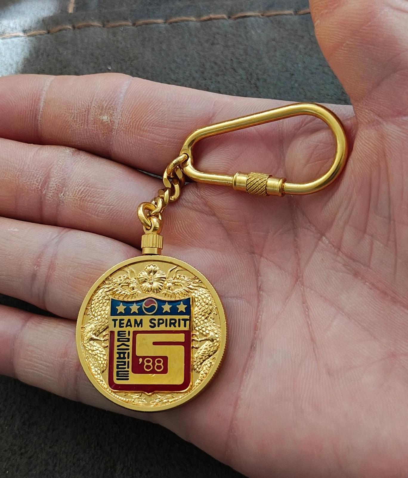 1988 Team Spirit Military Keychain Presented by Pres of Rep of Korea