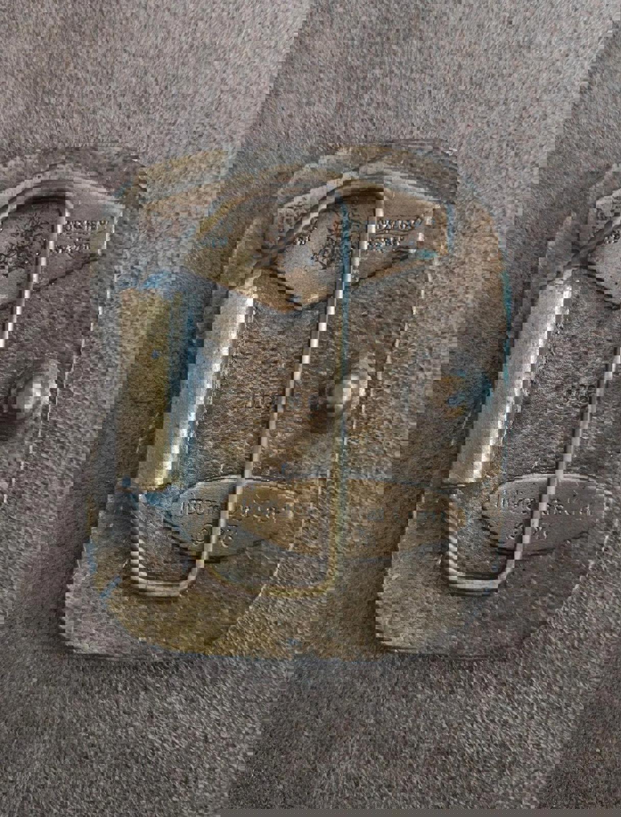 Cool Vintage 1976 Budweiser Original Budman Brass Belt Buckle.