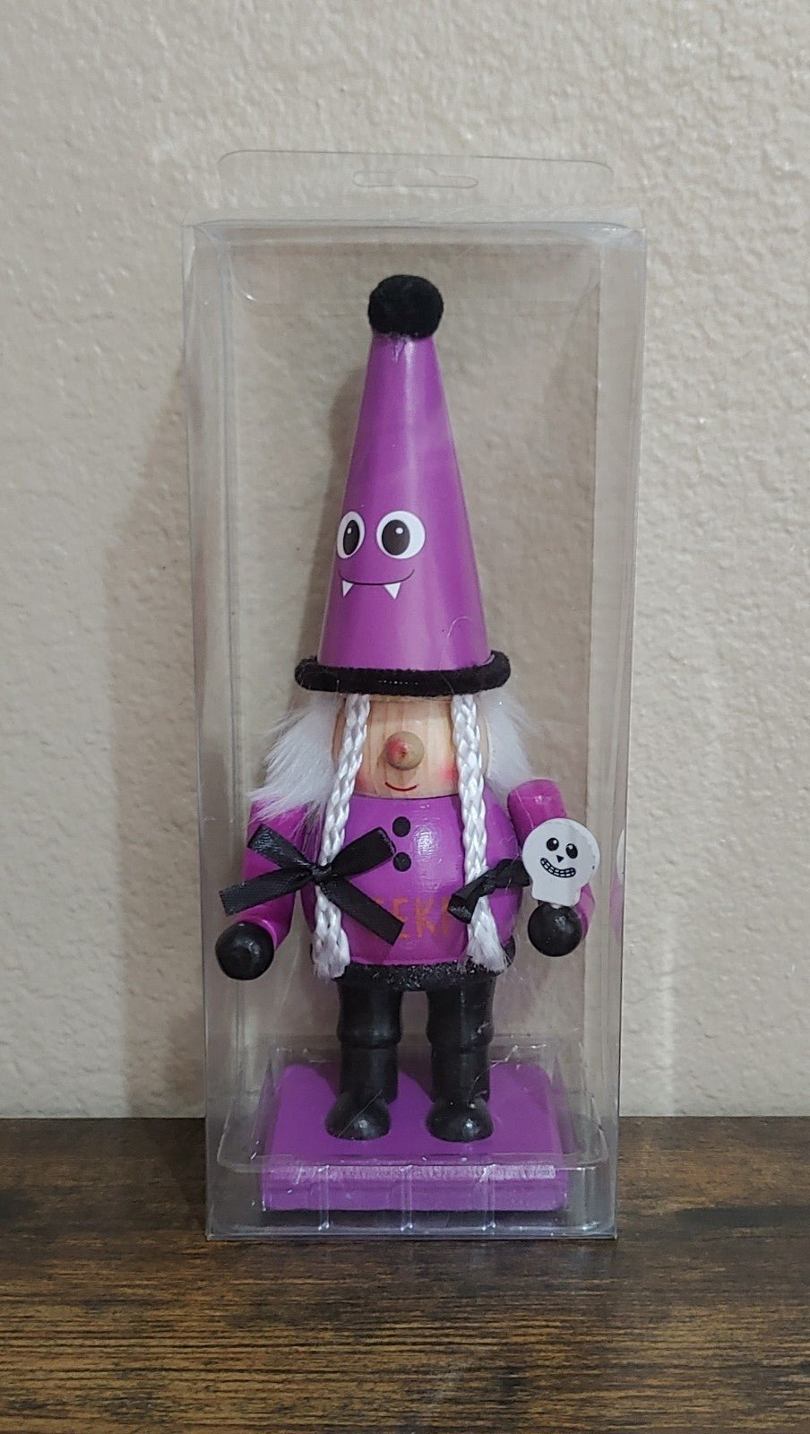 Halloween Witch Gnome 9" Wooden Figure
