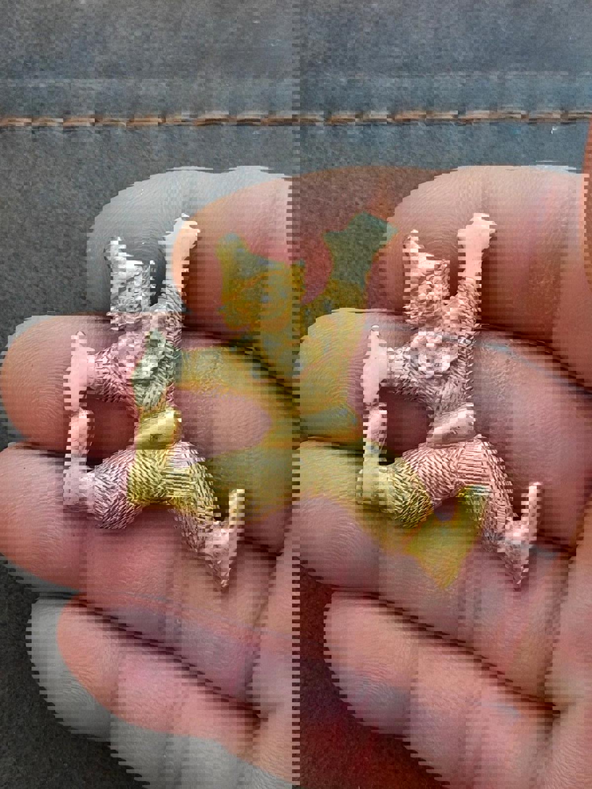 1980's Clowning Around Gold Tone White Enamel Pendant