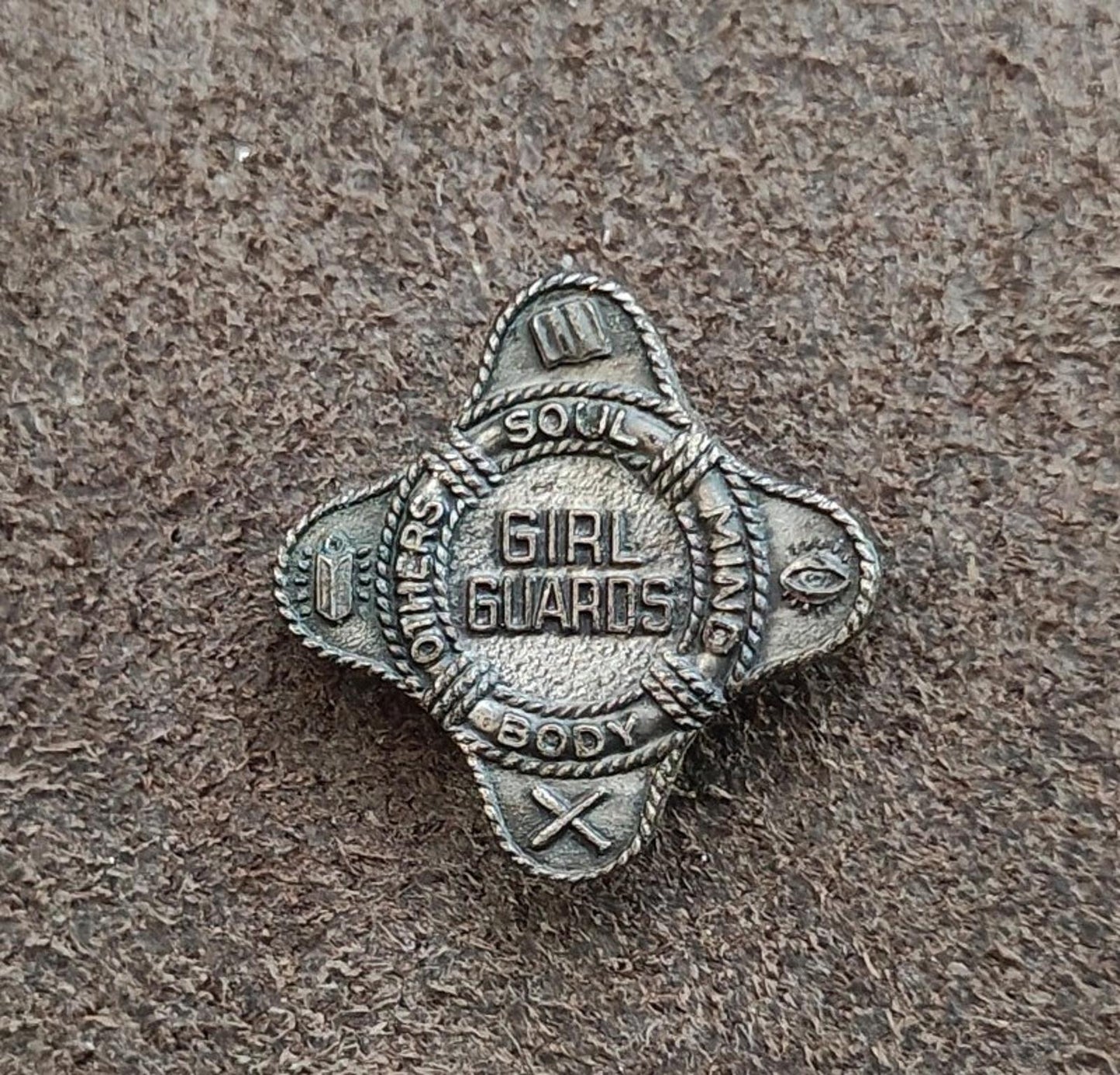 1920s/30s Vintage Salvation Army Girl Guards Membership Silver Tone Badge Pin
