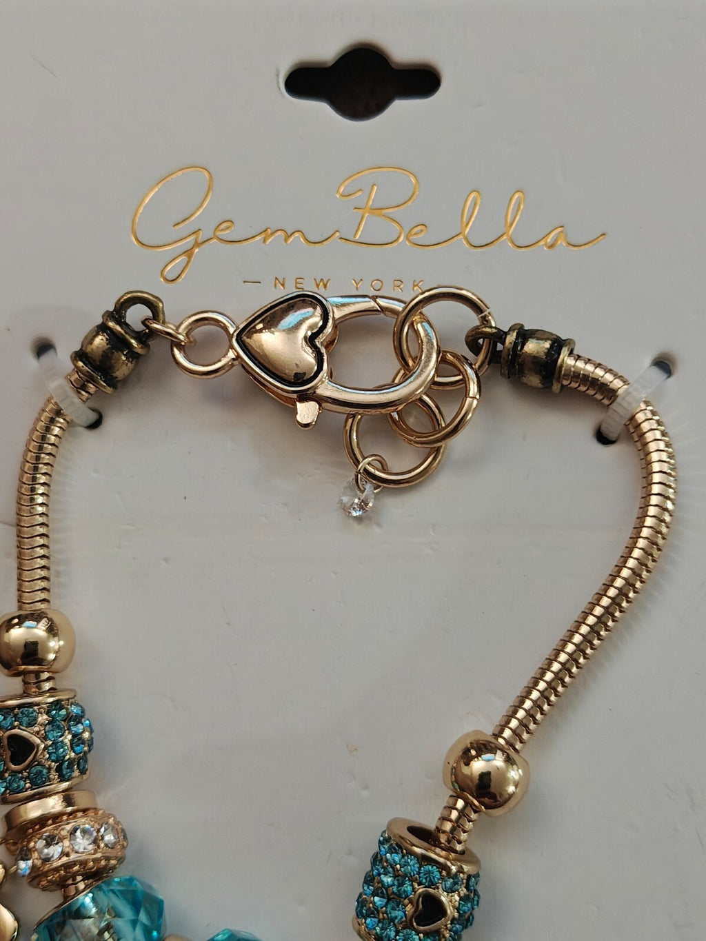 Gem Bella New York Gold Tone Ocean Themed Charm Bracelet New