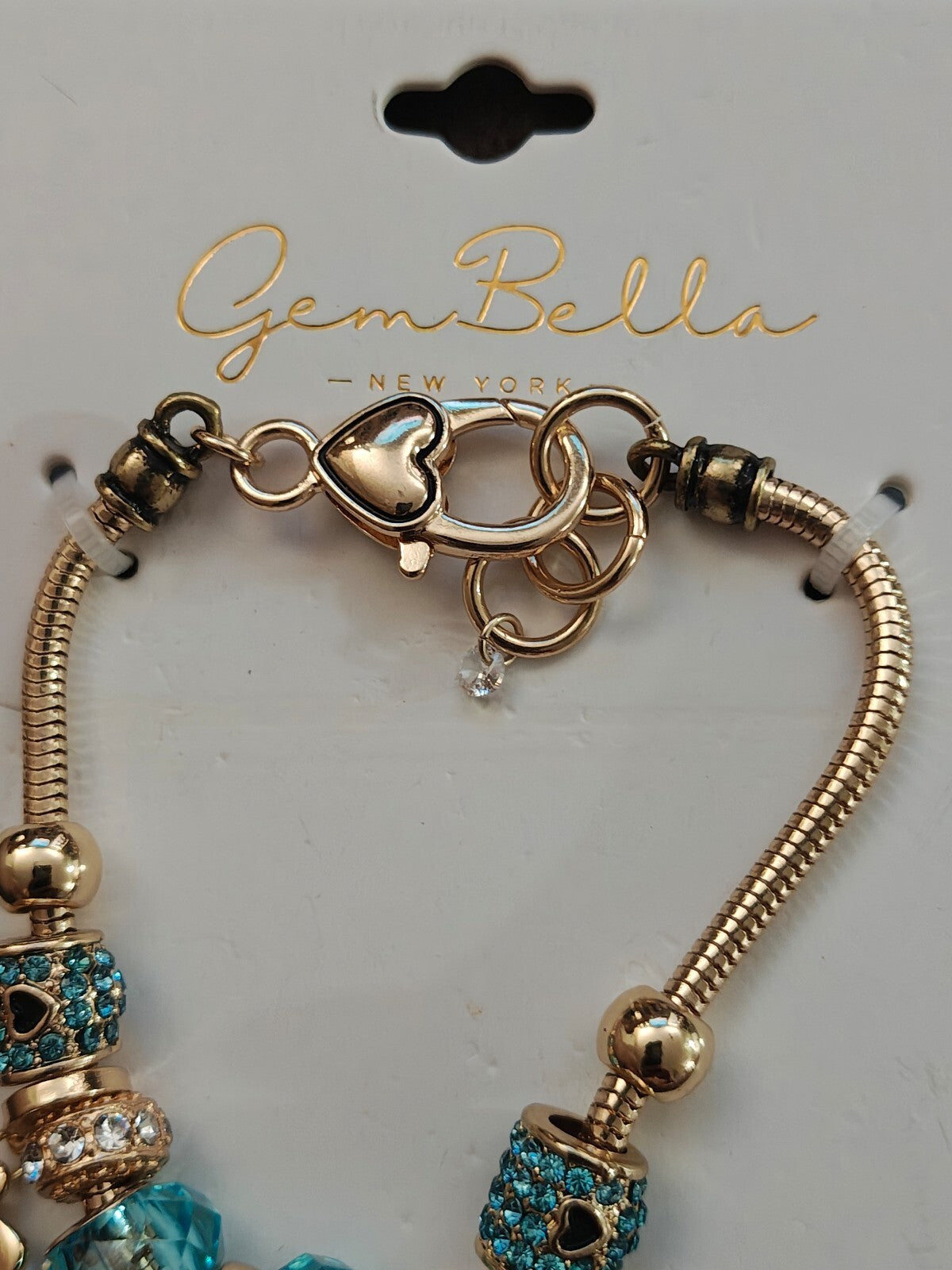 Gem Bella New York Gold Tone Ocean Themed Charm Bracelet New
