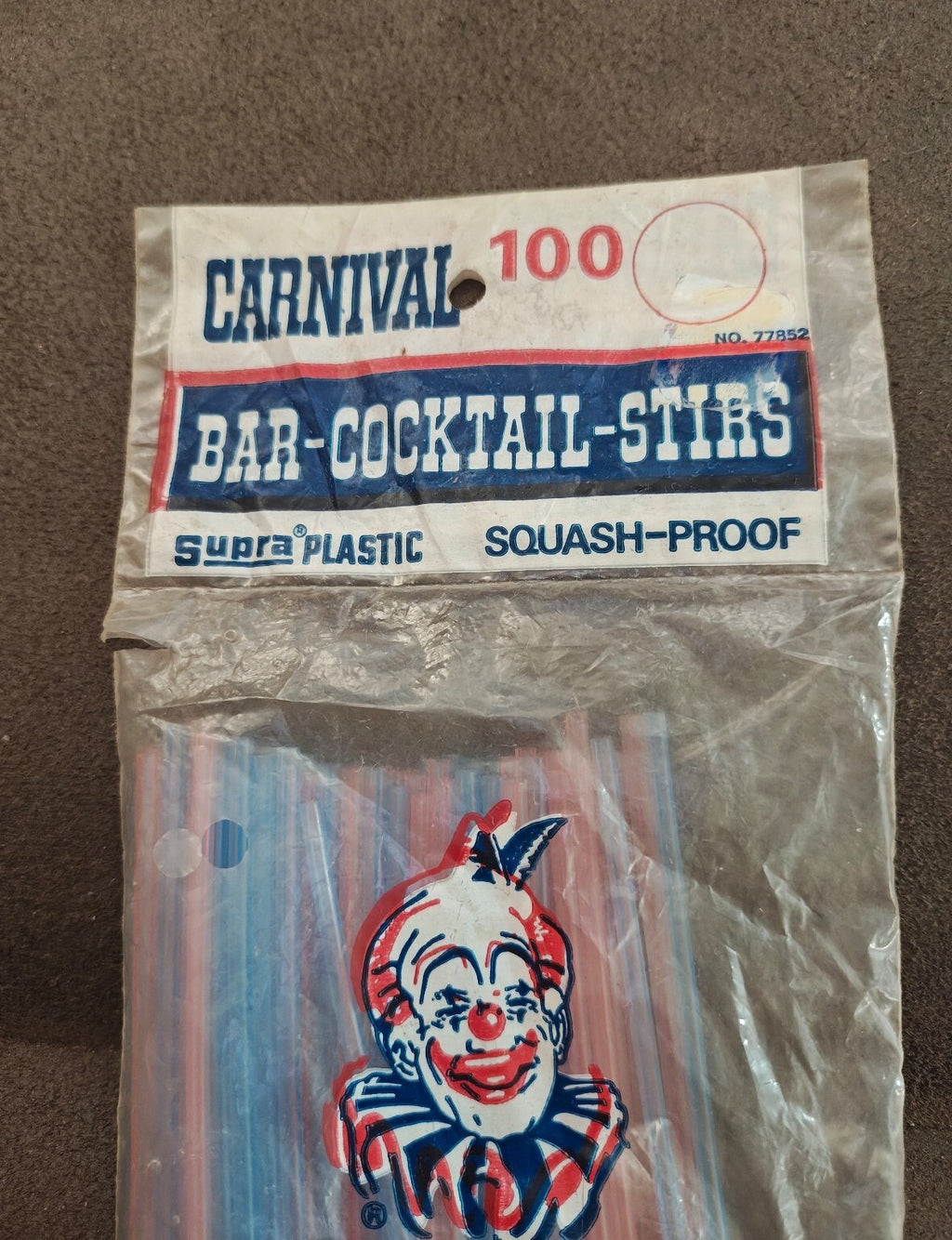 1960s/70s Carnival Brand "Supra Plastic" Bar-Cocktail-Stirs New Old Stock