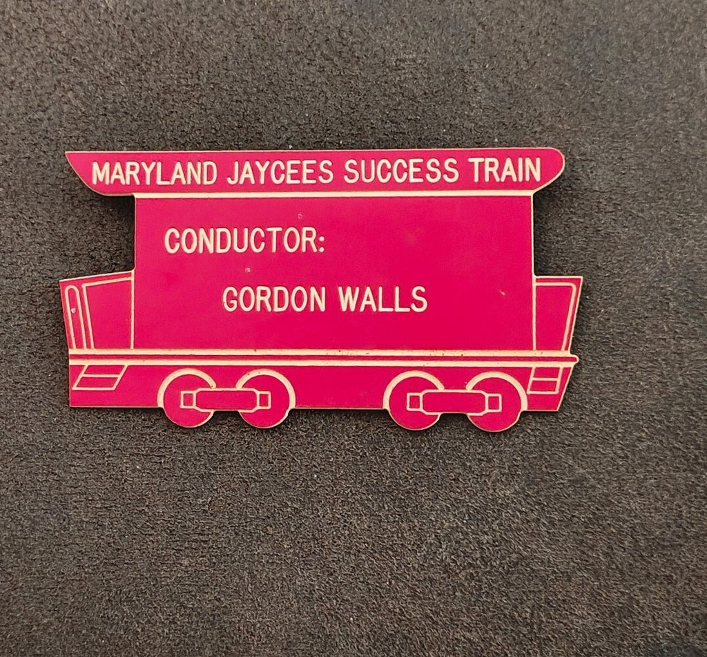 1970s/80s Maryland Jaycees Large Red Plastic Pin